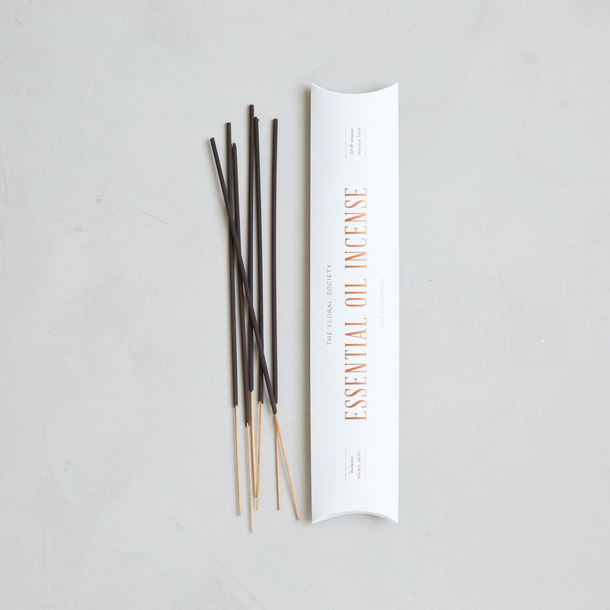 A simple ritual to usher in aura and mood, reset your environment, or inspire a meditative moment. Our bespoke incense is handcrafted in Connecticut with 100% therapeutic grade essential oils. Each package includes 20 11” punk wood sticks, each with a 45-minute burn time. Crafted to fit a standard incense holder.