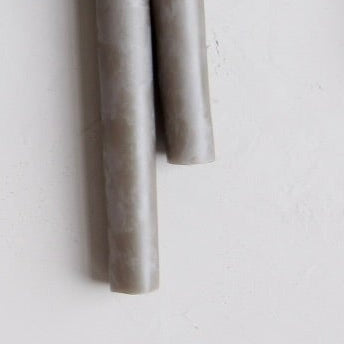 12 inch Beeswax Dipped Taper Candles handmade_Mushroom and Thyme Color