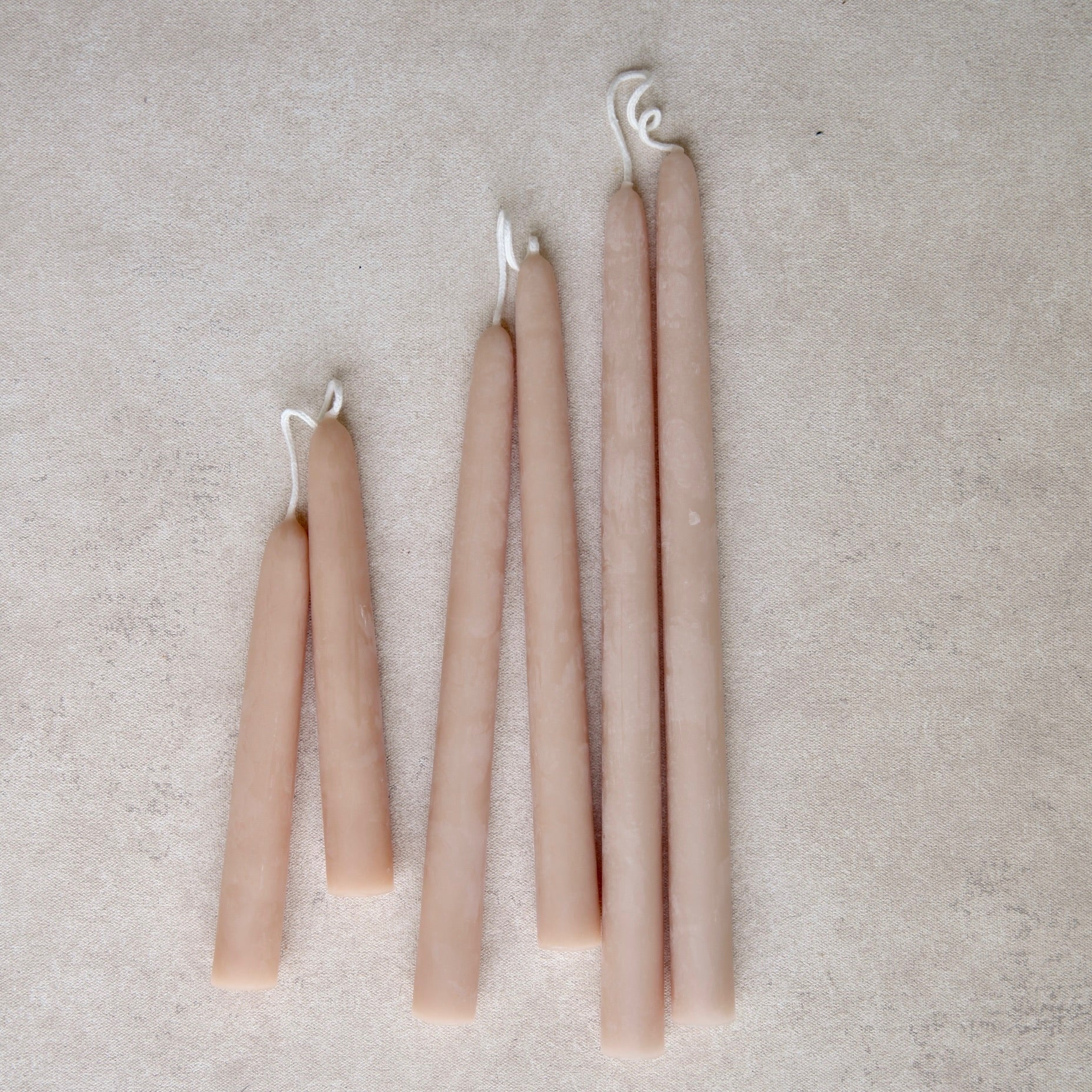 12" Beeswax Dipped Taper Candles