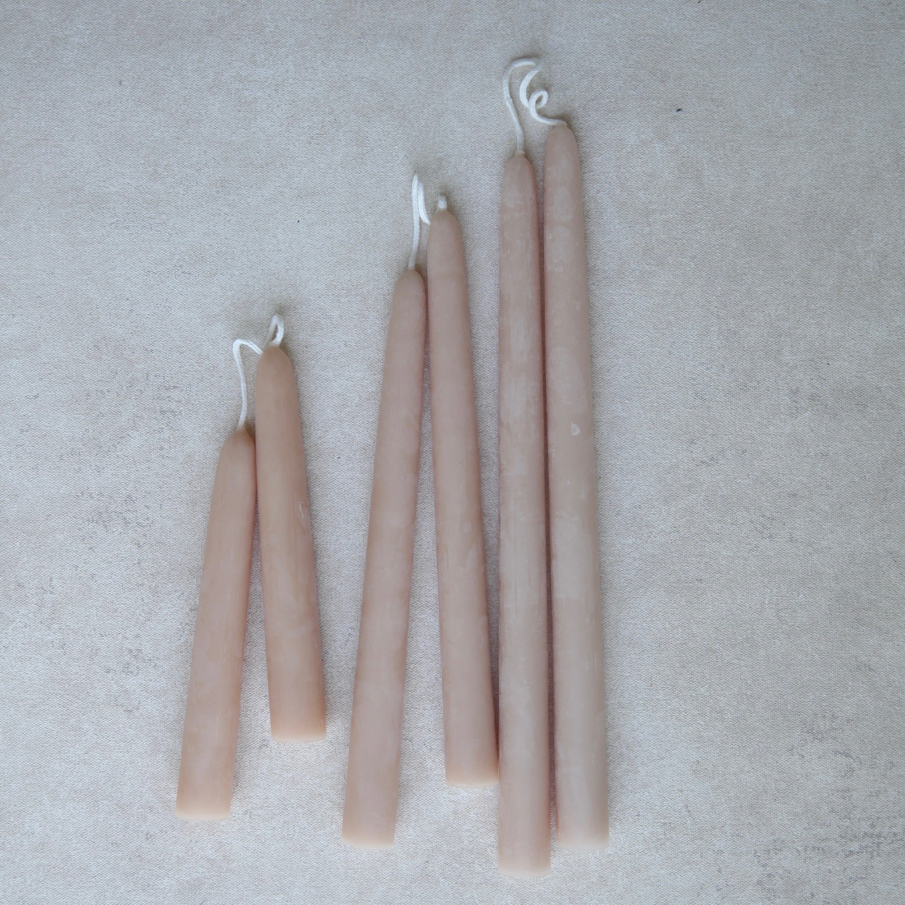 6" Beeswax Dipped Taper Candles