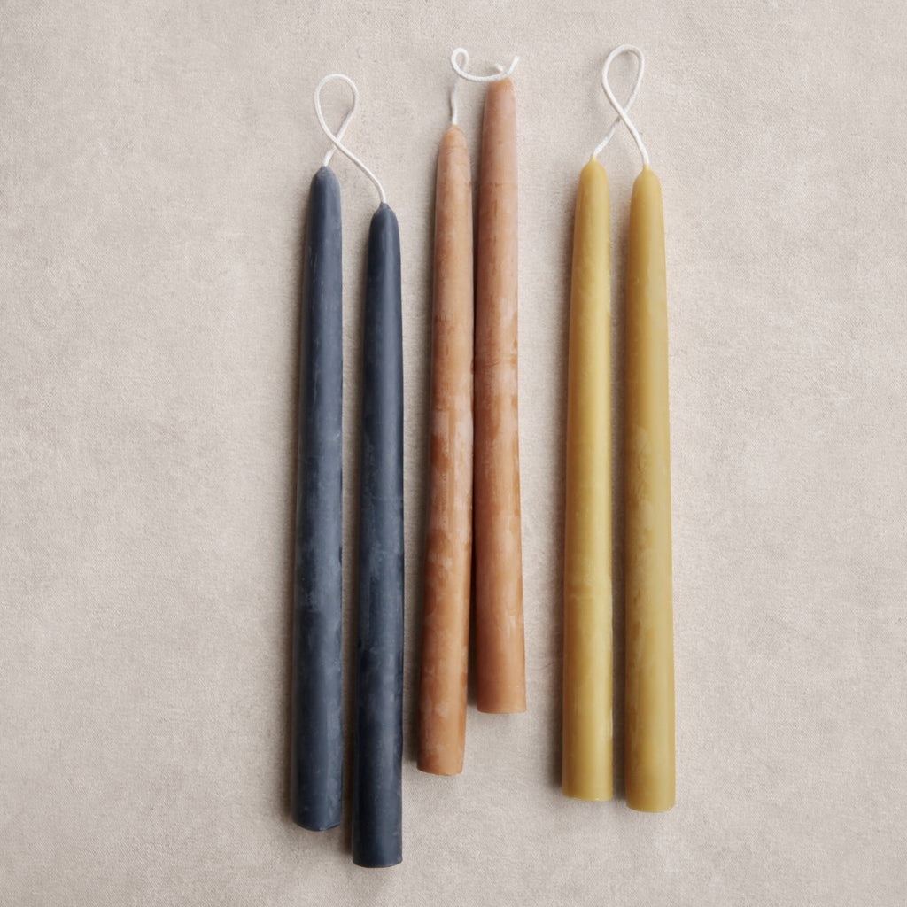 12" Beeswax Dipped Taper Candles
