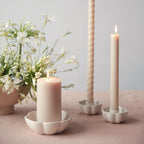 Fancy Ribbed Pillar Candles
