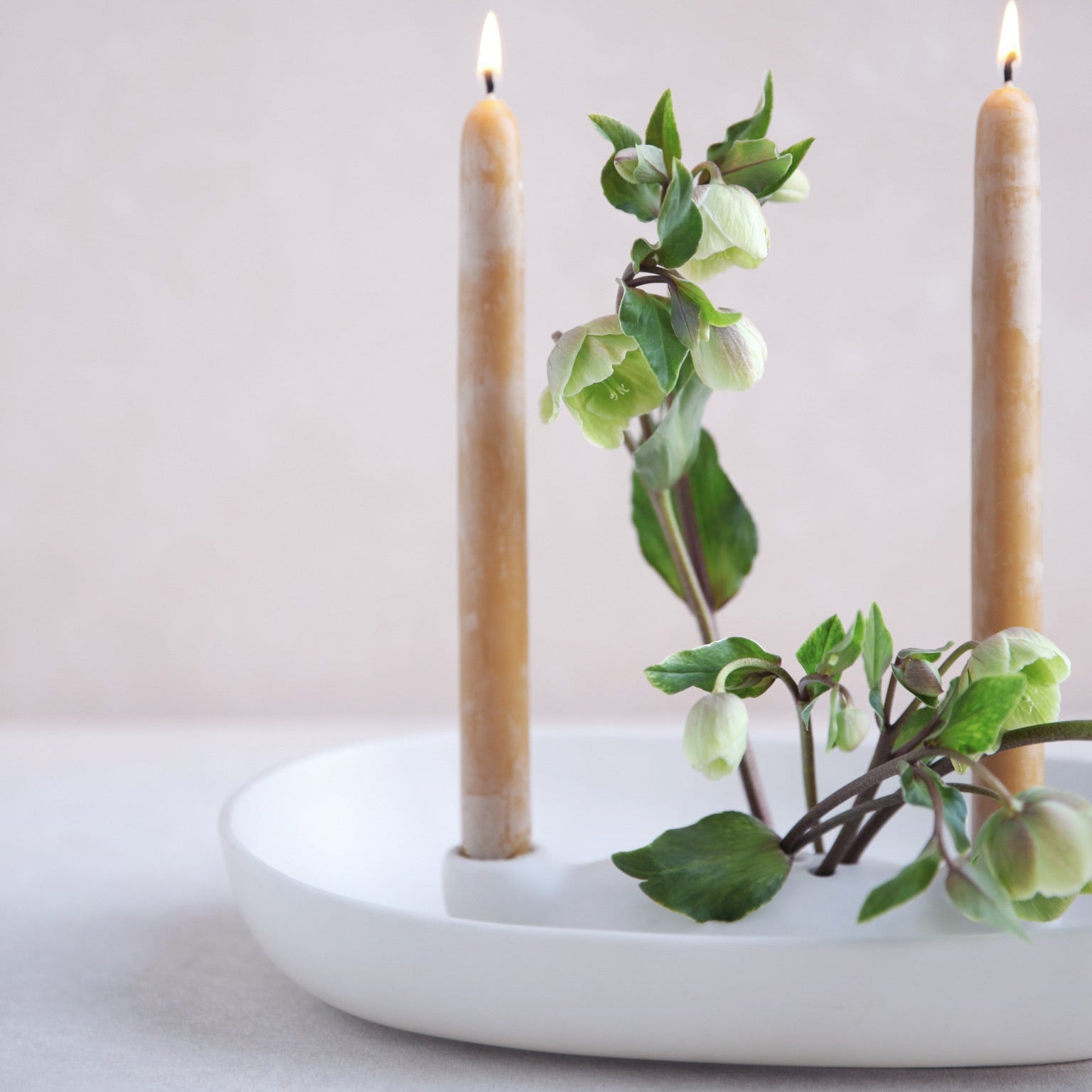 9in Beeswax Dipped Taper Candles_Ochre