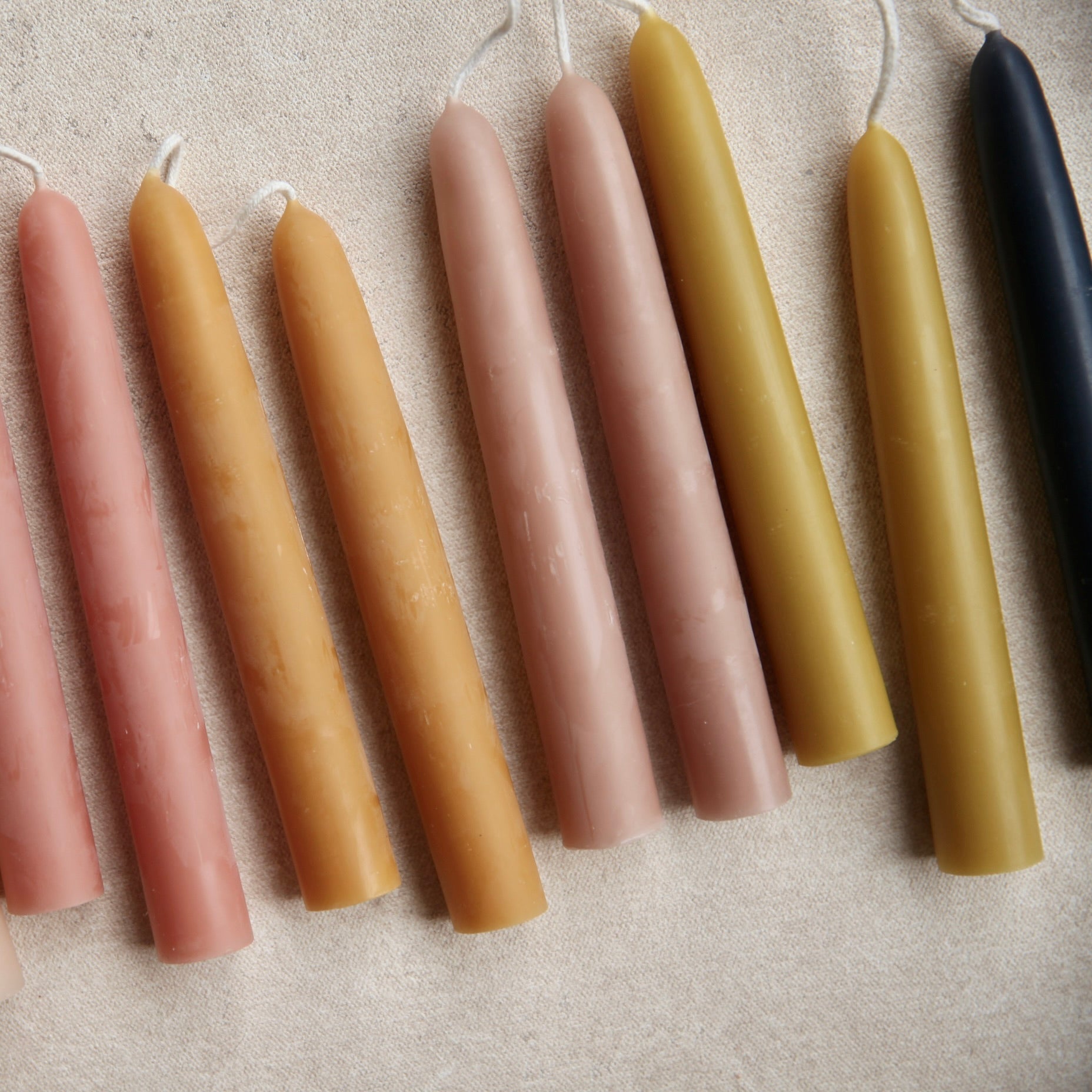 6" Beeswax Dipped Taper Candles