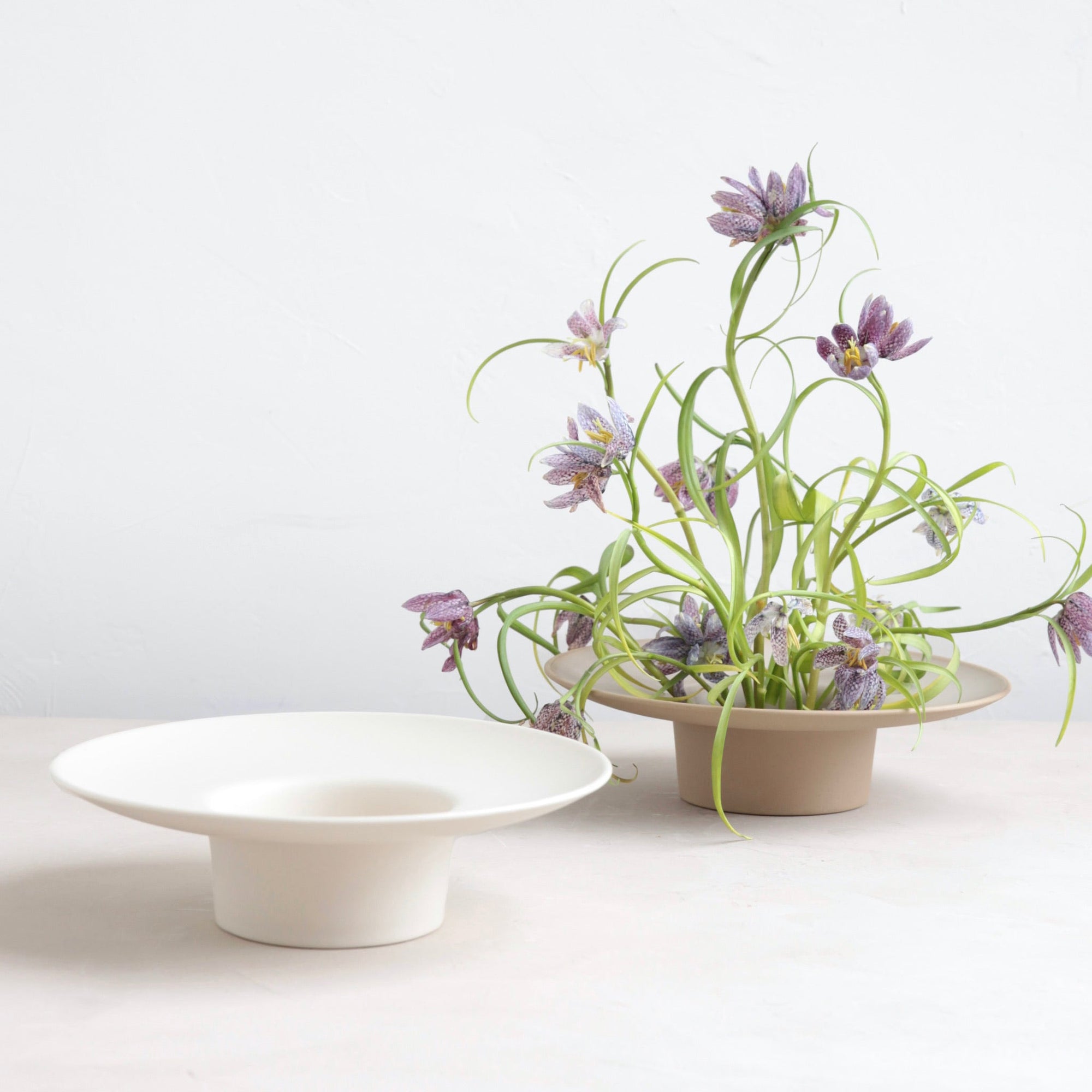 Ceramic Ikebana vase. Ikebana vase arrangement