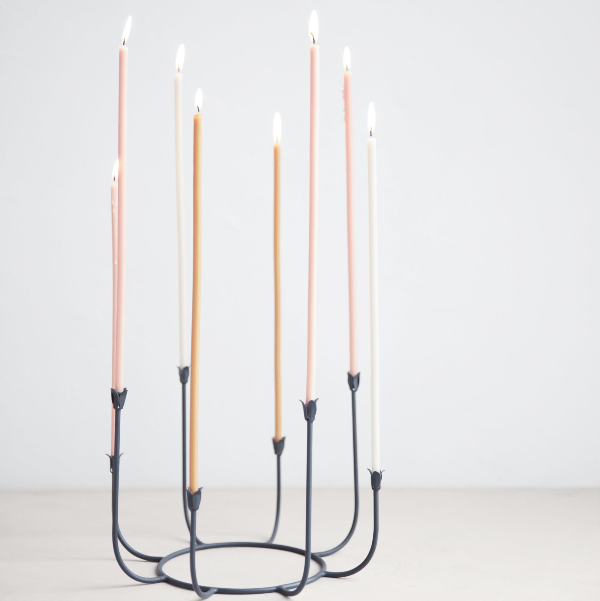 Beacon Long Stem Candelabra_Wrought Iron