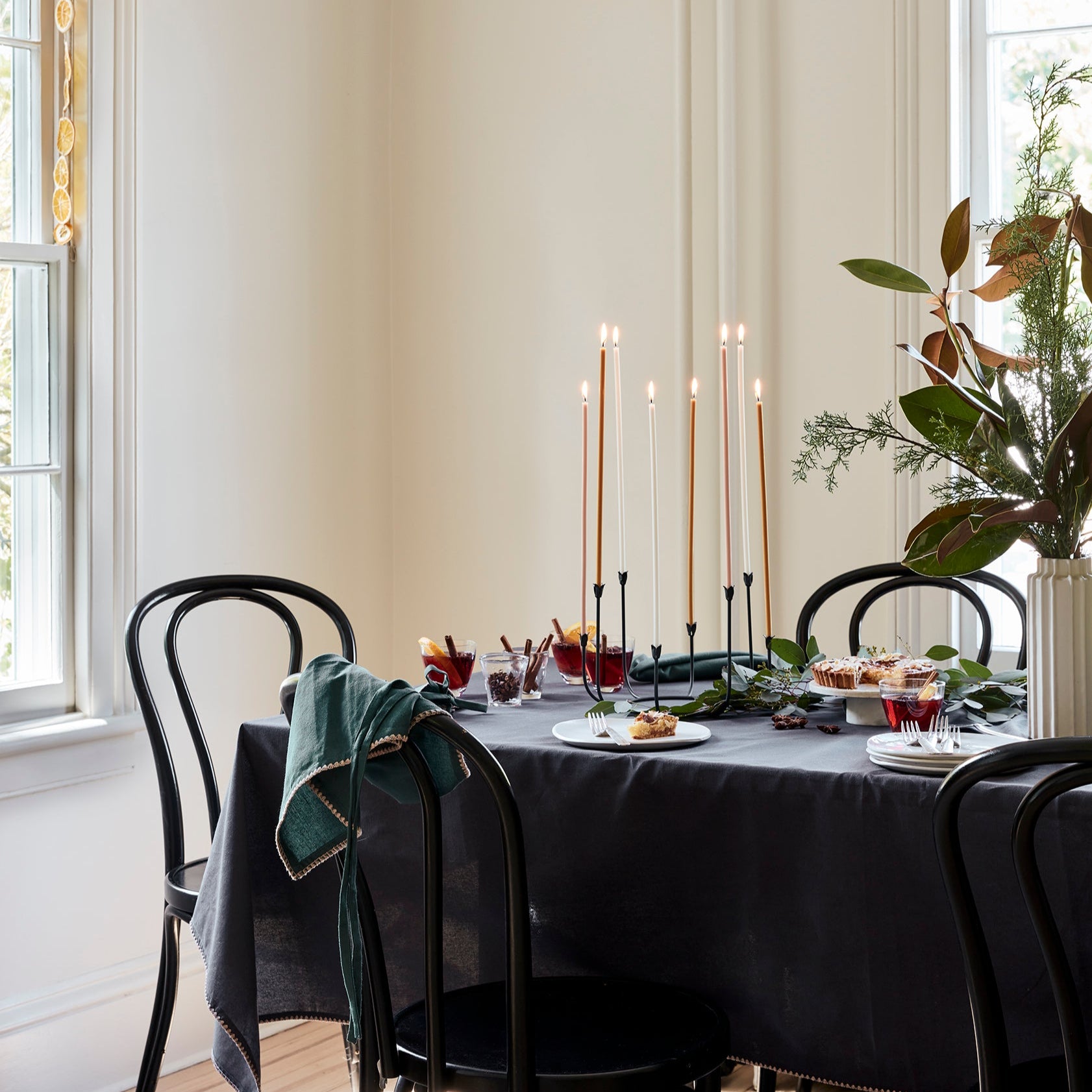 Beacon Wrought Iron Candelabra The Floral Society_Smoke