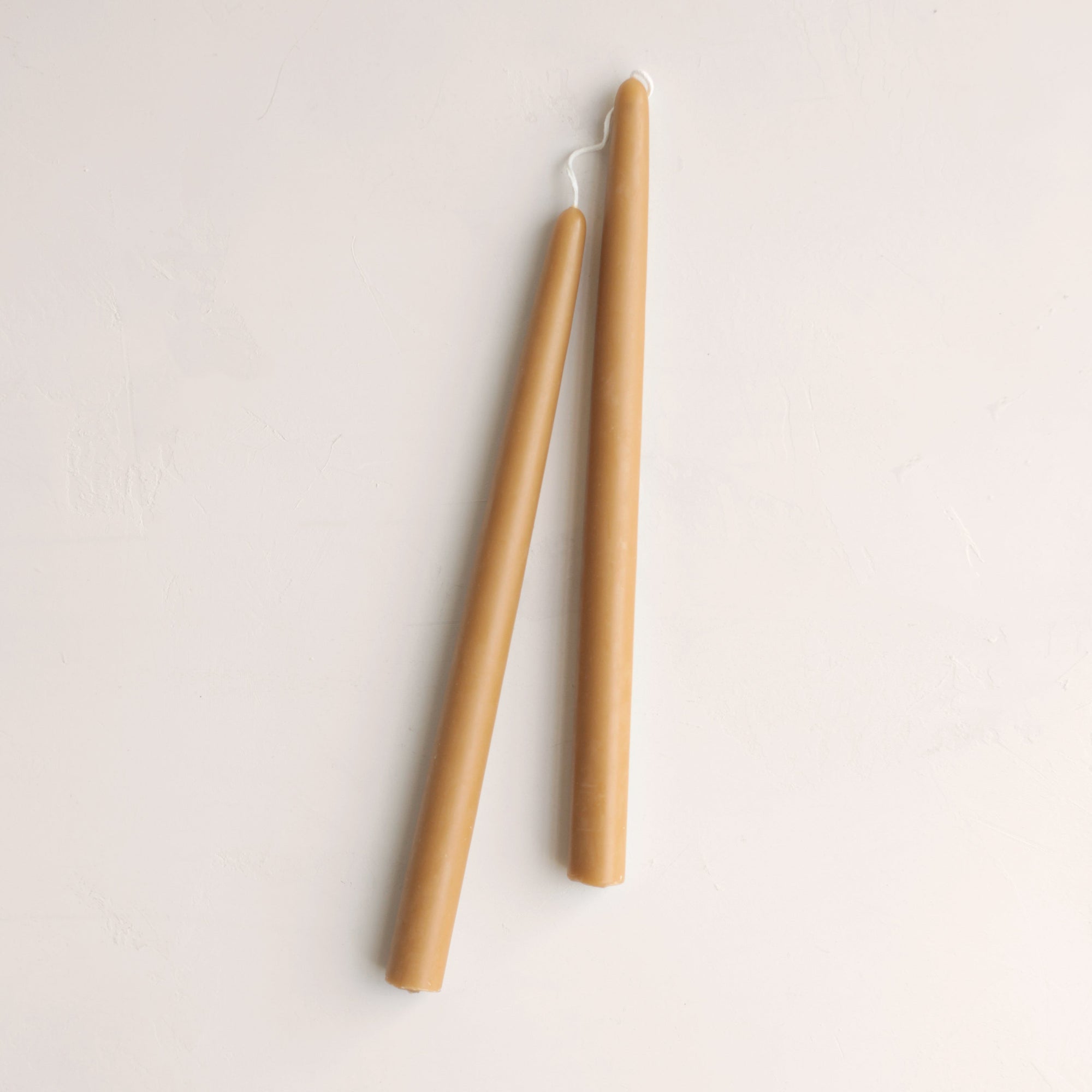 12" Handmade Beeswax Taper Candles
