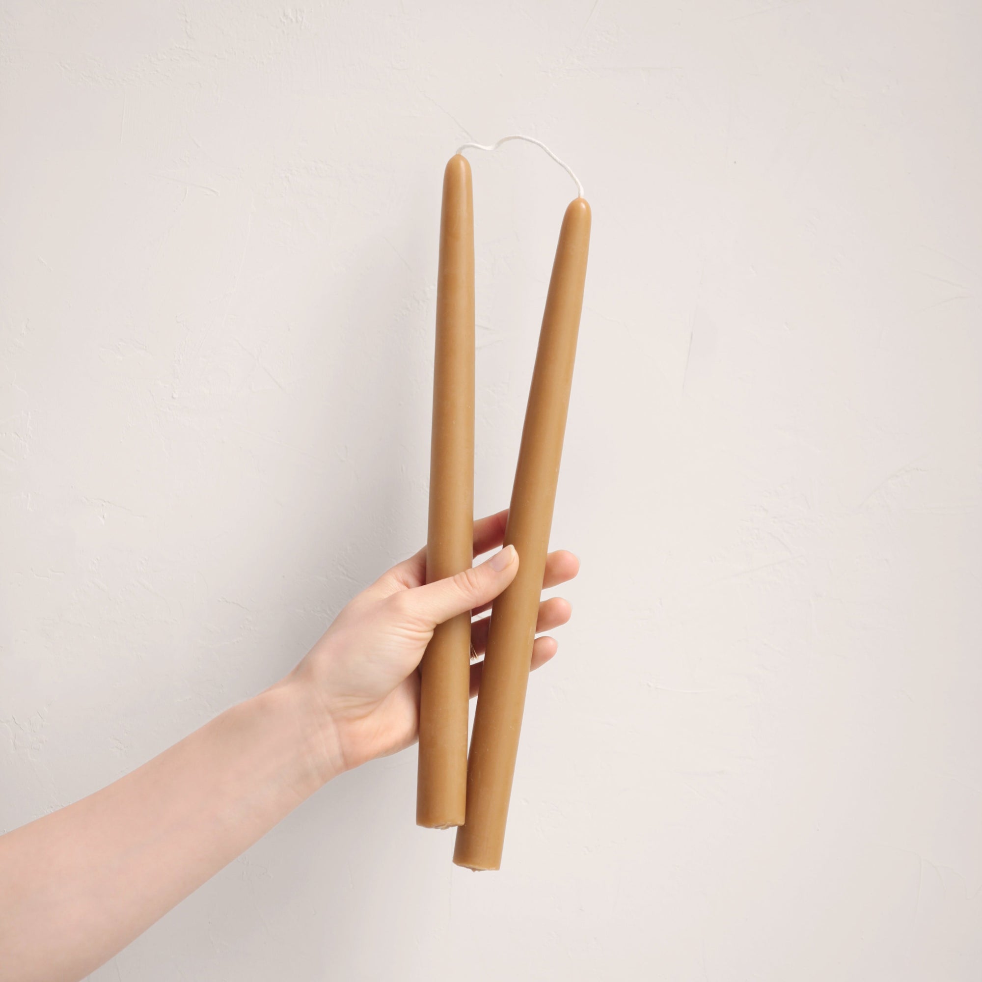 12" Handmade Beeswax Taper Candles