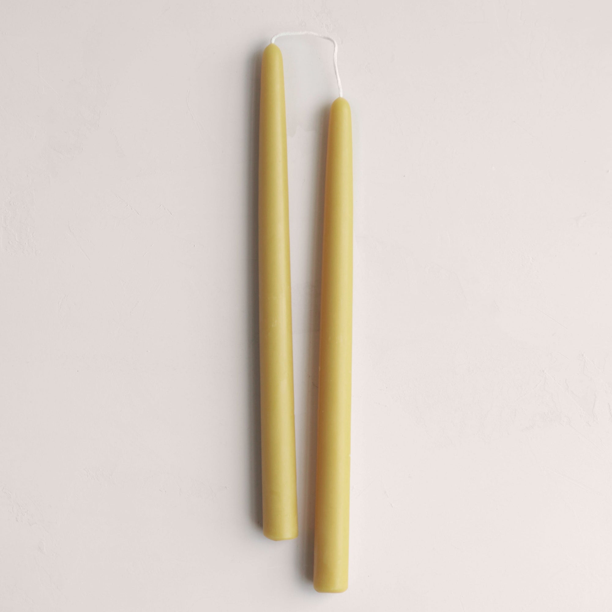 12" Handmade Beeswax Taper Candles