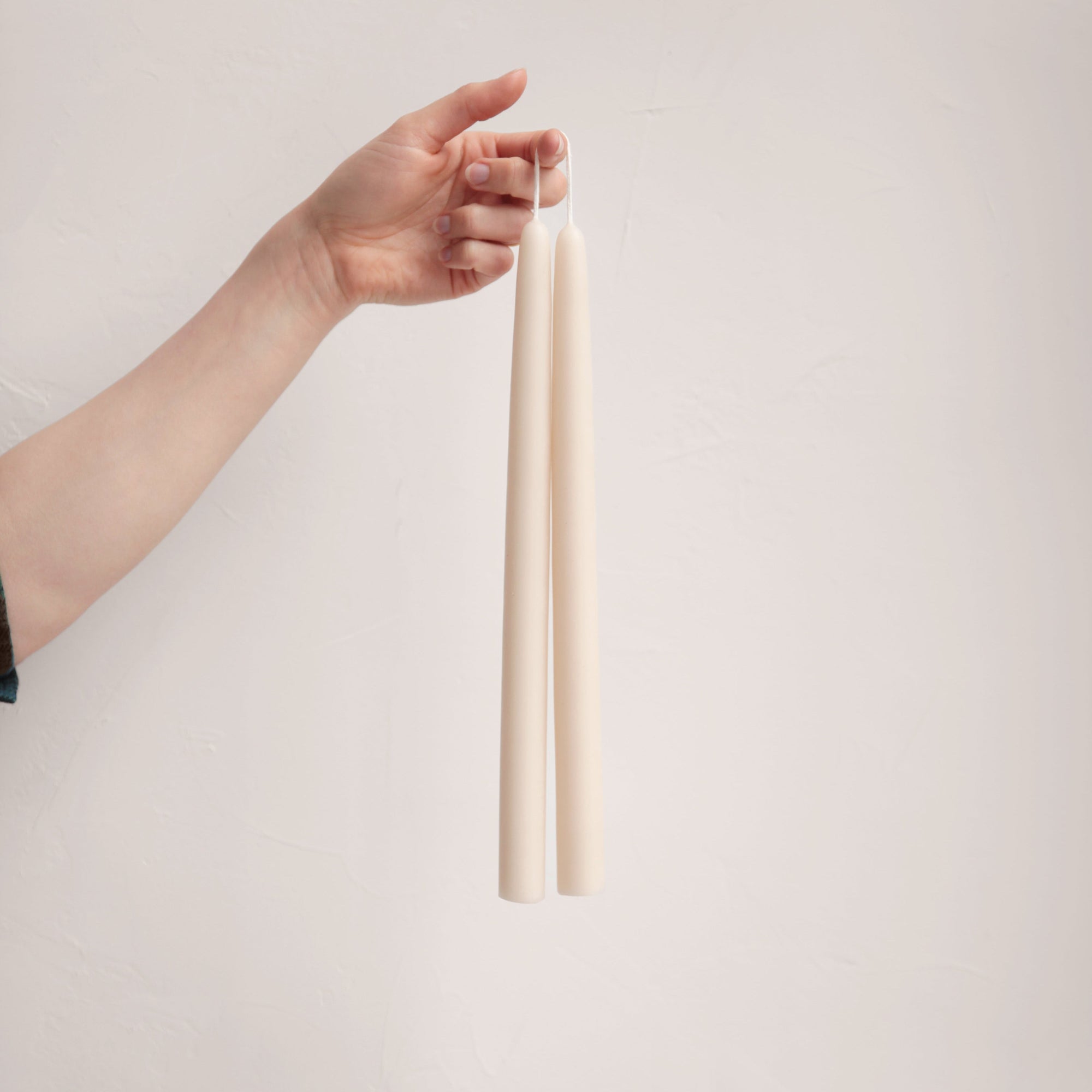 12" Handmade Beeswax Taper Candles