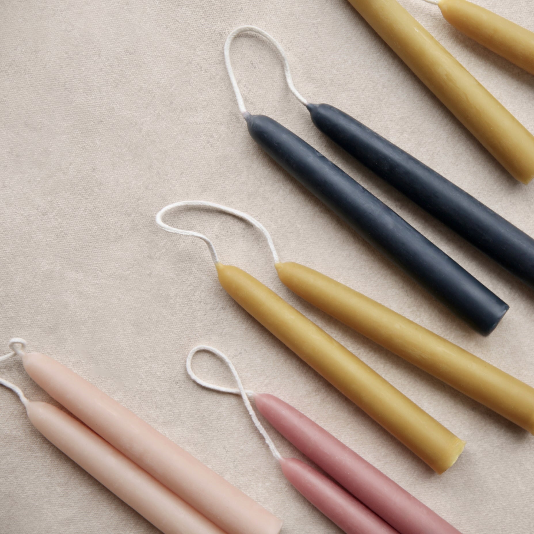 6" Beeswax Dipped Taper Candles