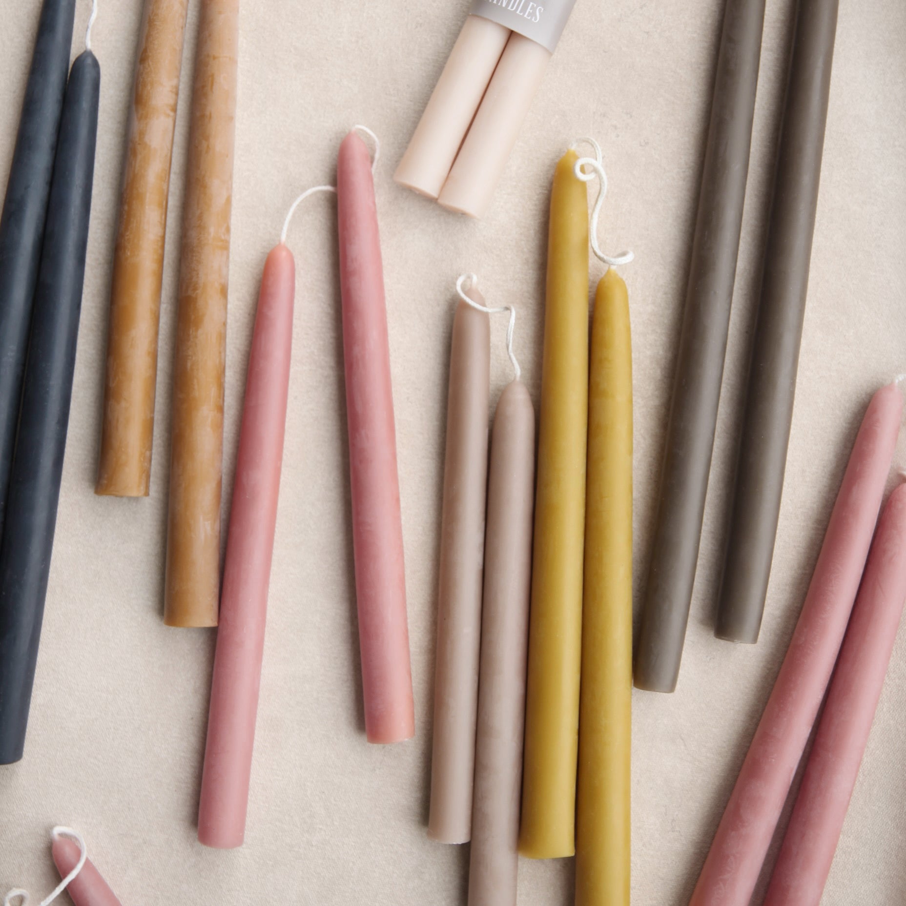 9" Beeswax Dipped Taper Candles