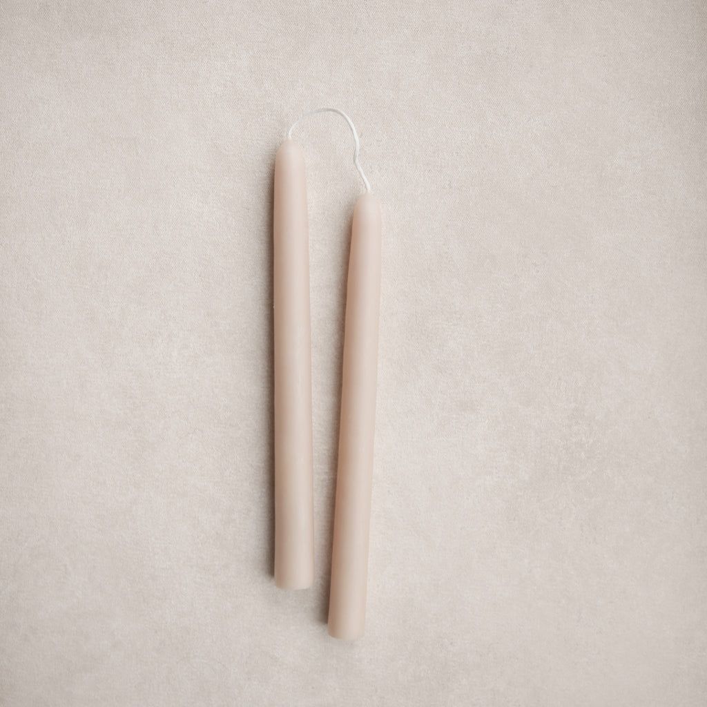 9" Beeswax Dipped Taper Candles