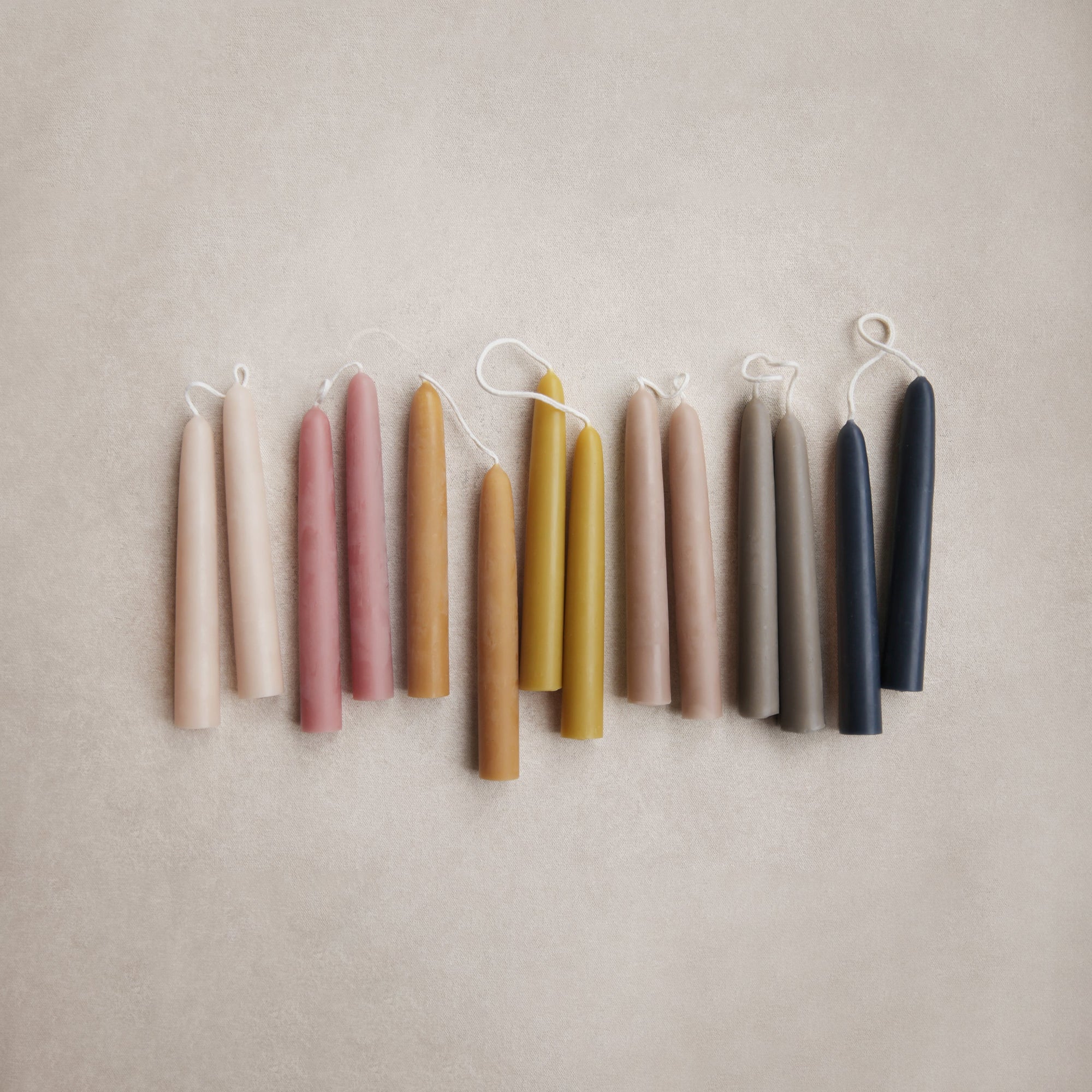 Beeswax 6in dipped taper candles wholesale 