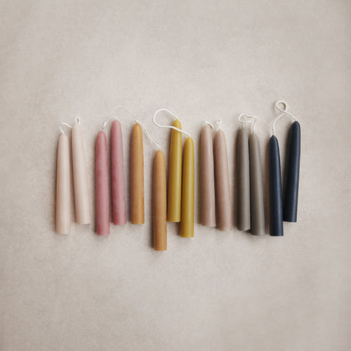Beeswax 6in dipped taper candles wholesale 