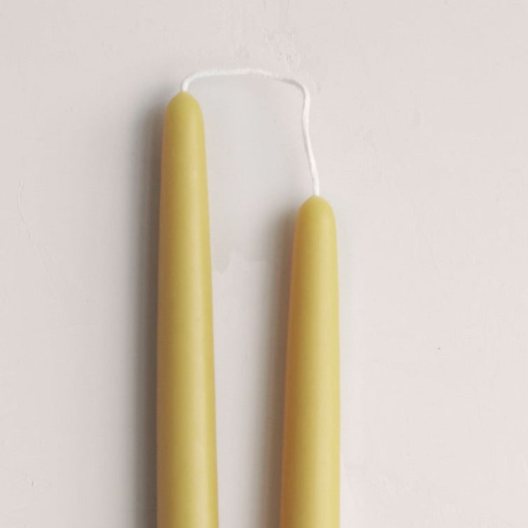 Beeswax Dipped Taper Candles_Olive