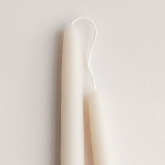 Beeswax Dipped Taper Candles Salt