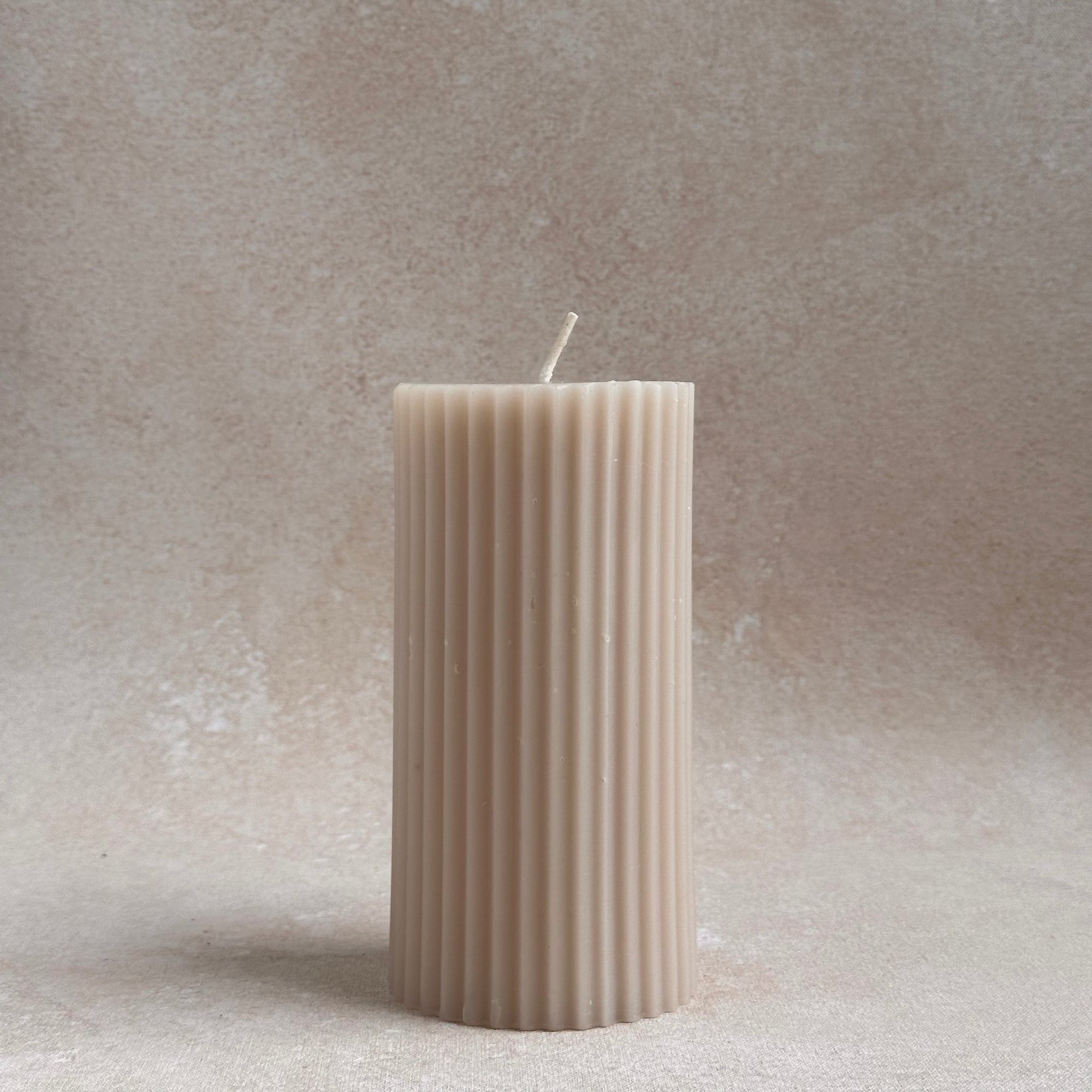Beeswax Fluted 3x6 Pillar Candle_Events_Weddings Wholesale