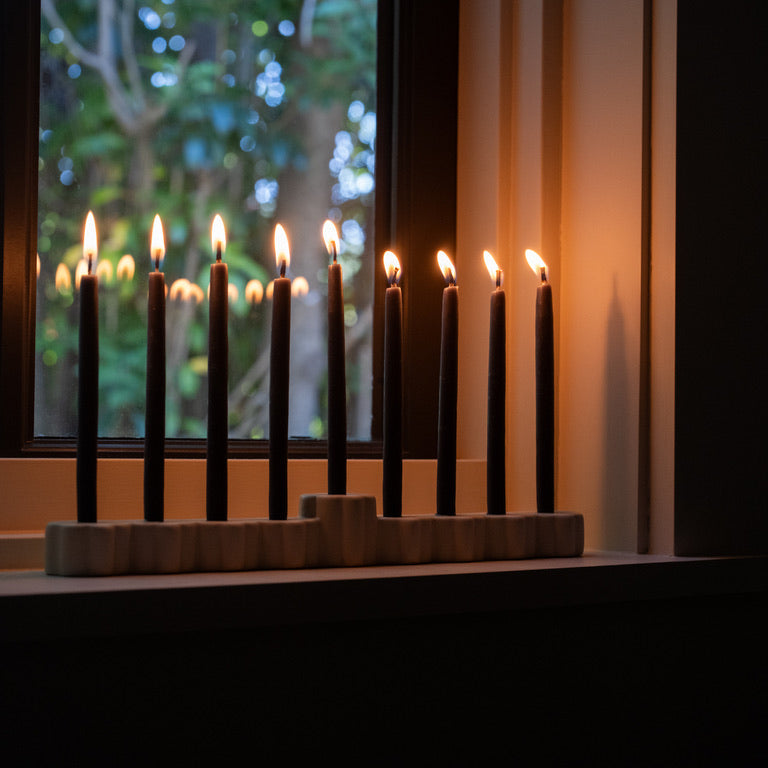 Beeswax Hanukkah Candles_Ink Blue Wholesale