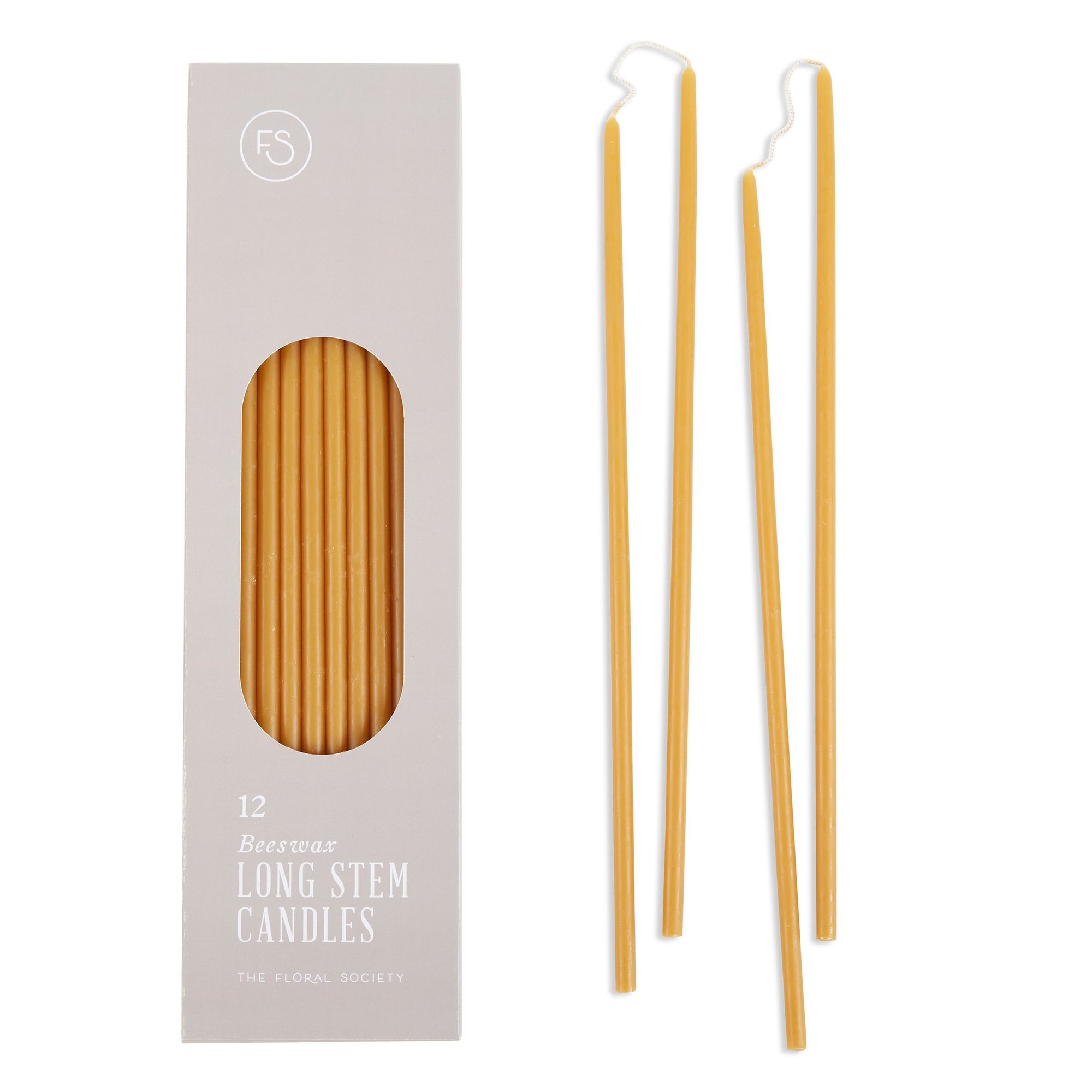 Beeswax Long Stem Candles_The Floral Society Candelabra_Blossom Ochre