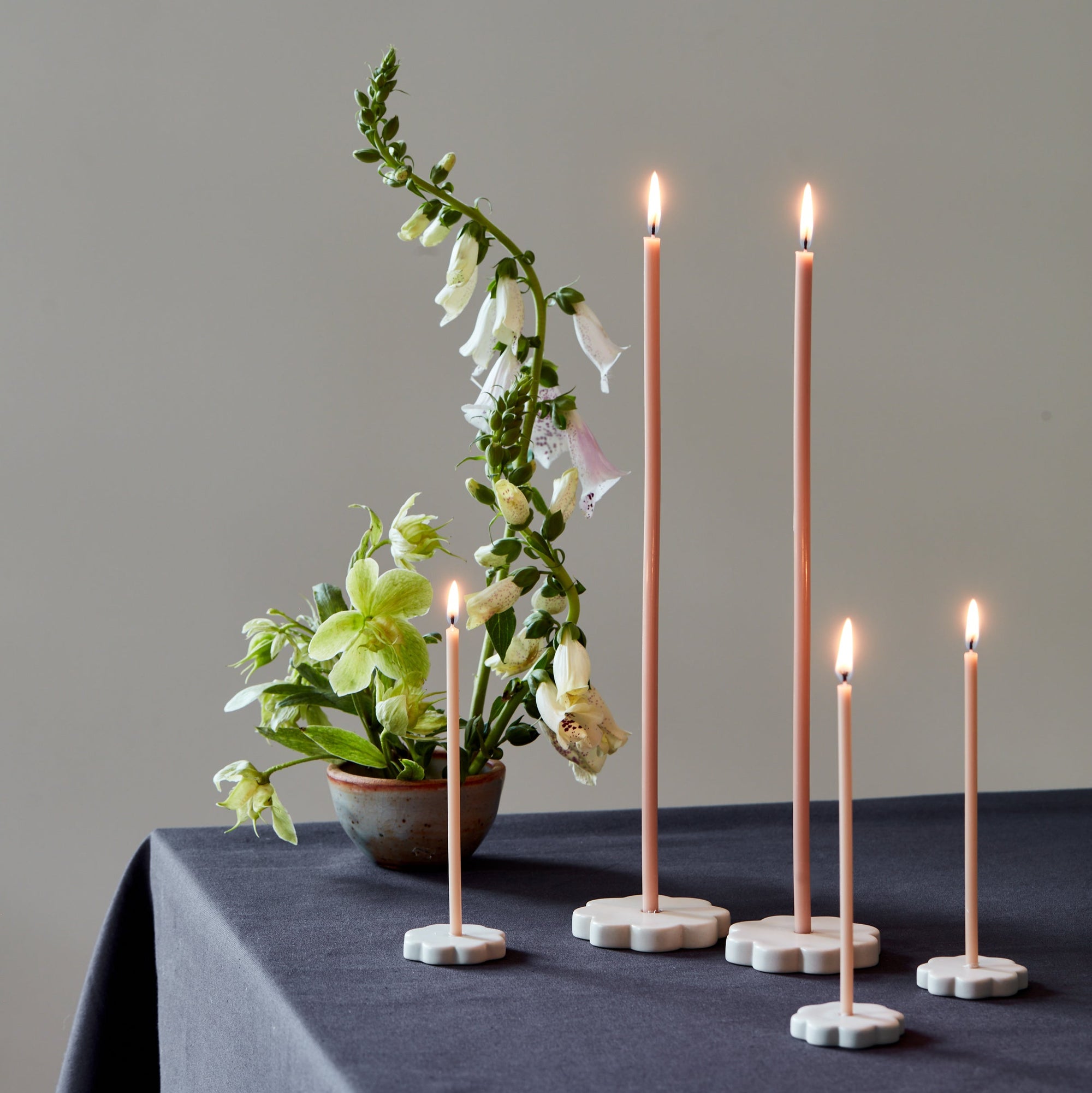 Beeswax Long Stem Candles_The Floral Society Candleholder