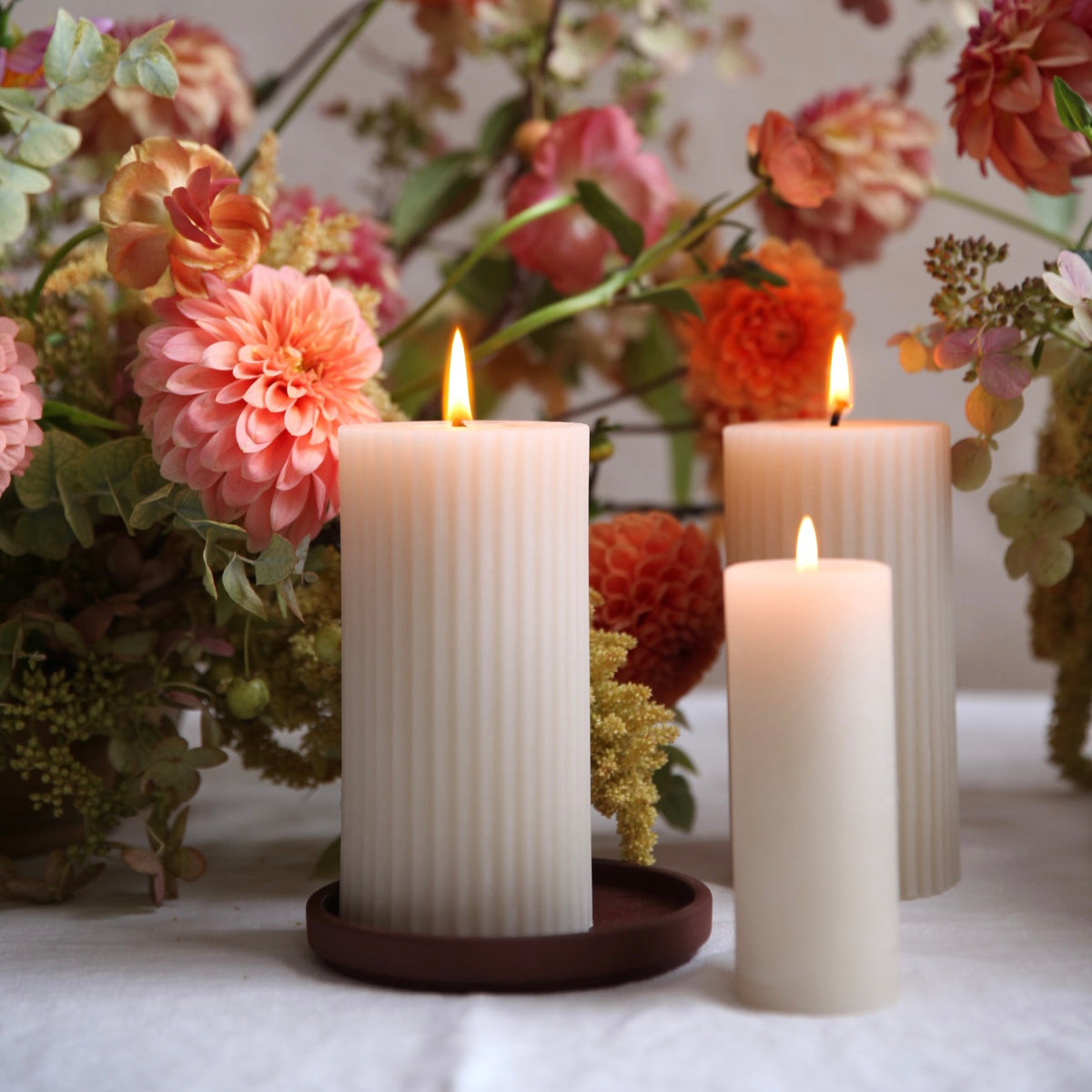 Beeswax Pillar Candle_Bulk Wholesale_Salt soft white