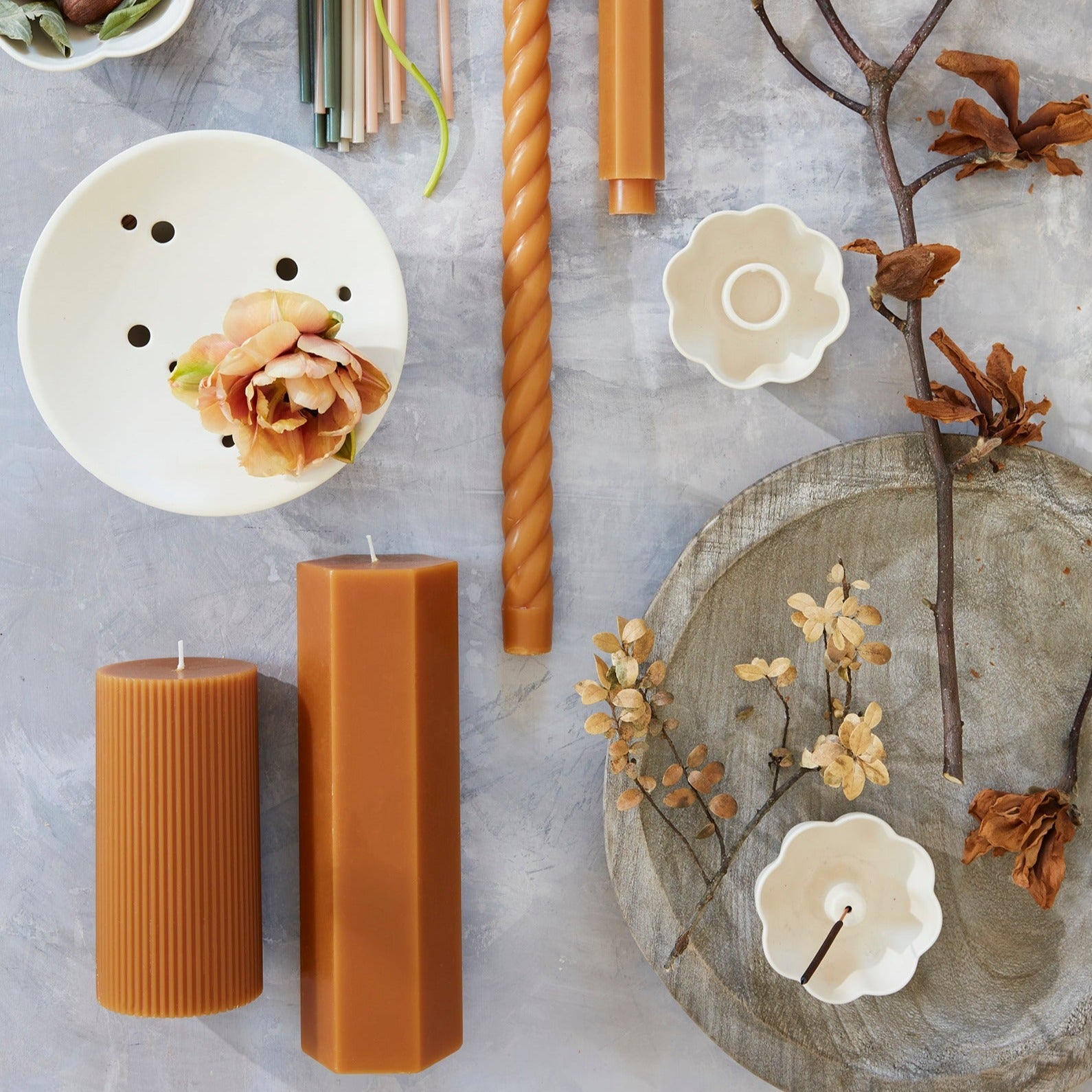Fleur Taper Holders