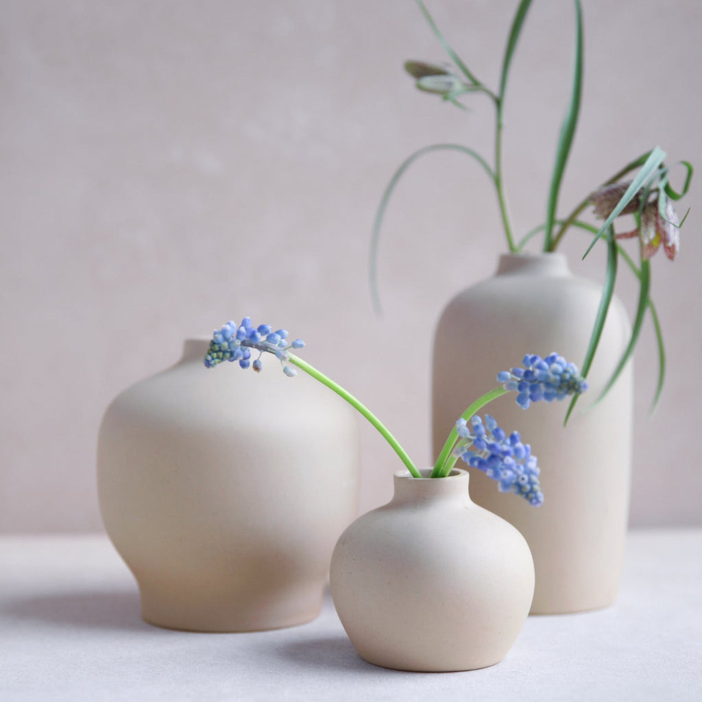 Ceramic Blossom Vase Sand Tan all sizes Wholesale