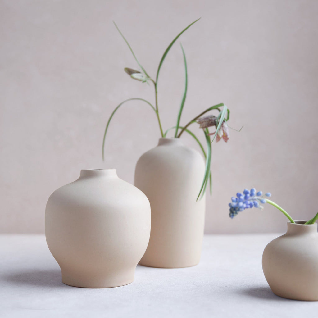 Ceramic Blossom Vase Sand _Tan Wholesale