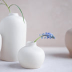 Ceramic Blossom Vase Sand _White Wholesale