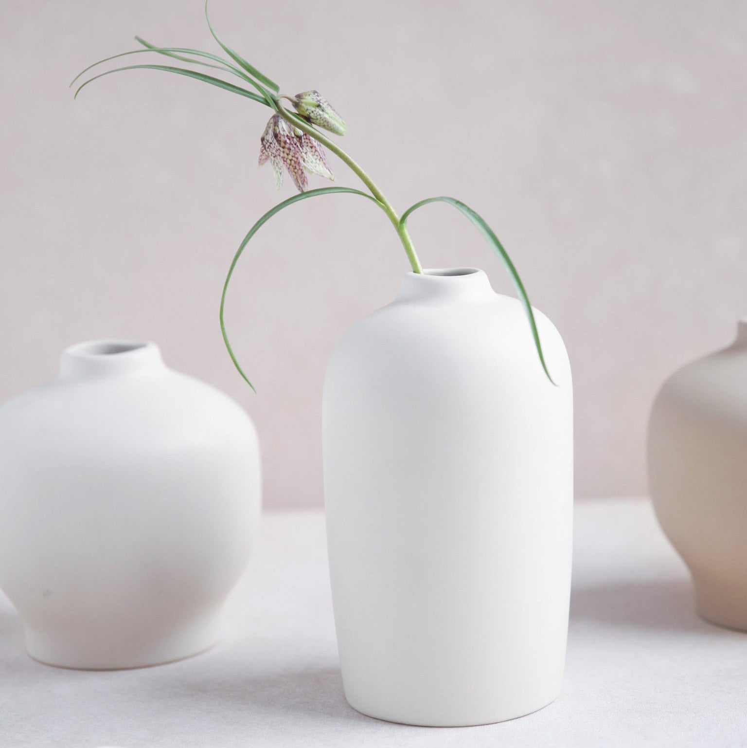Ceramic Blossom Vase White Wholesale