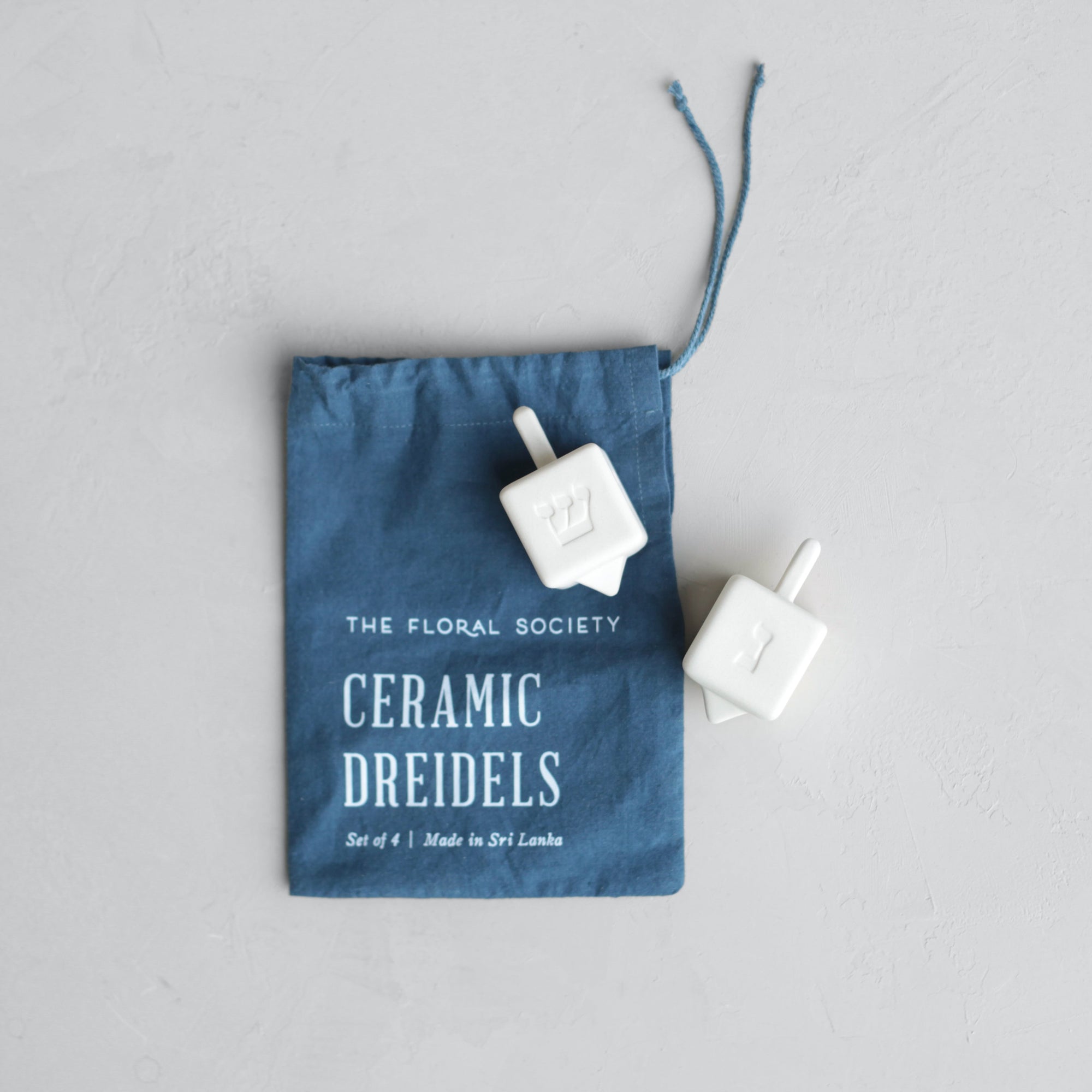 Ceramic Dreidel Set_The Floral Society
