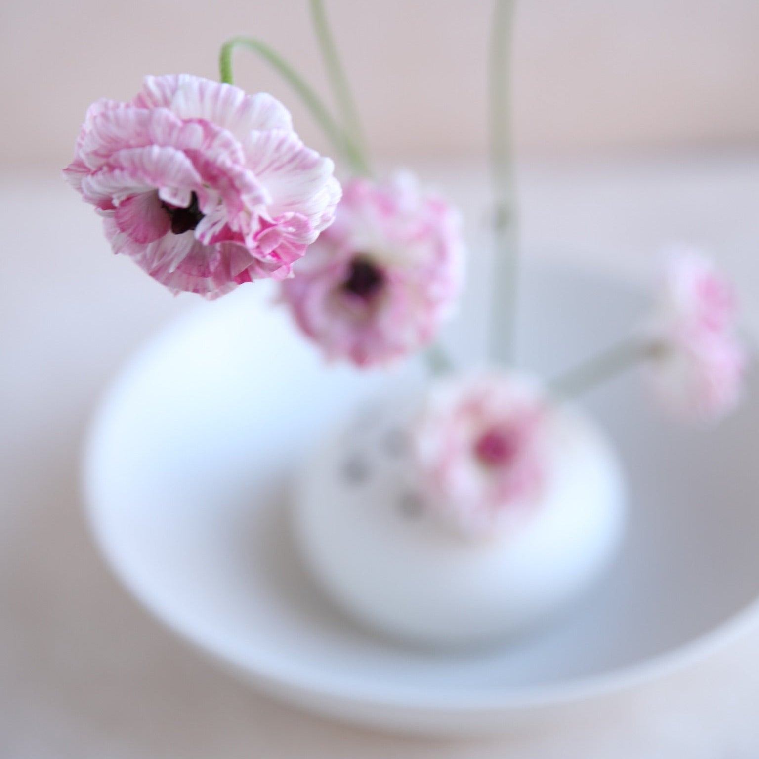 Ceramic Flower Frog Bowl Vase