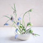 Ceramic Flower Frog Bowl Vase Small  Spring flowers