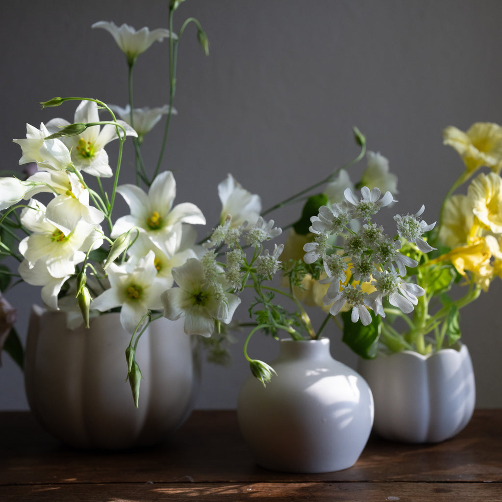 Ceramic Flower Frog Bud Vase