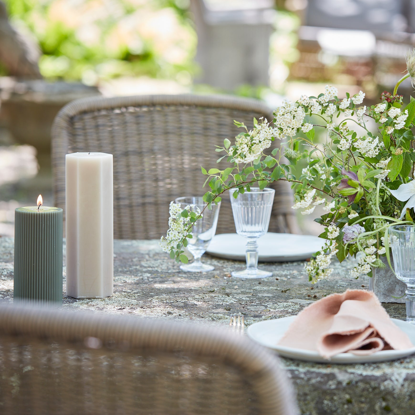 Fancy Hexagon Pillar Candles