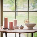 Fancy Ribbed Pillar Candles