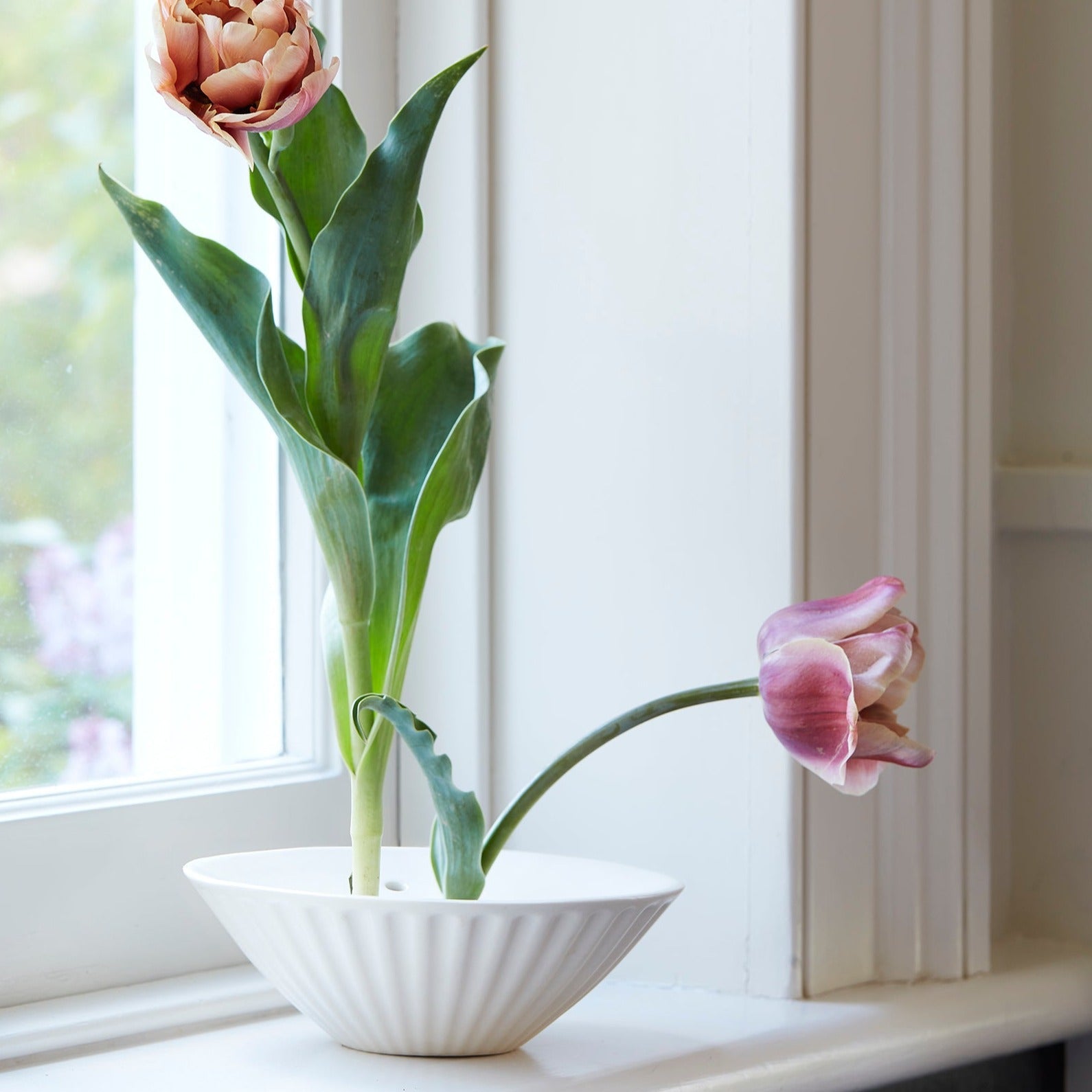 Pleated Flower Frog Vase