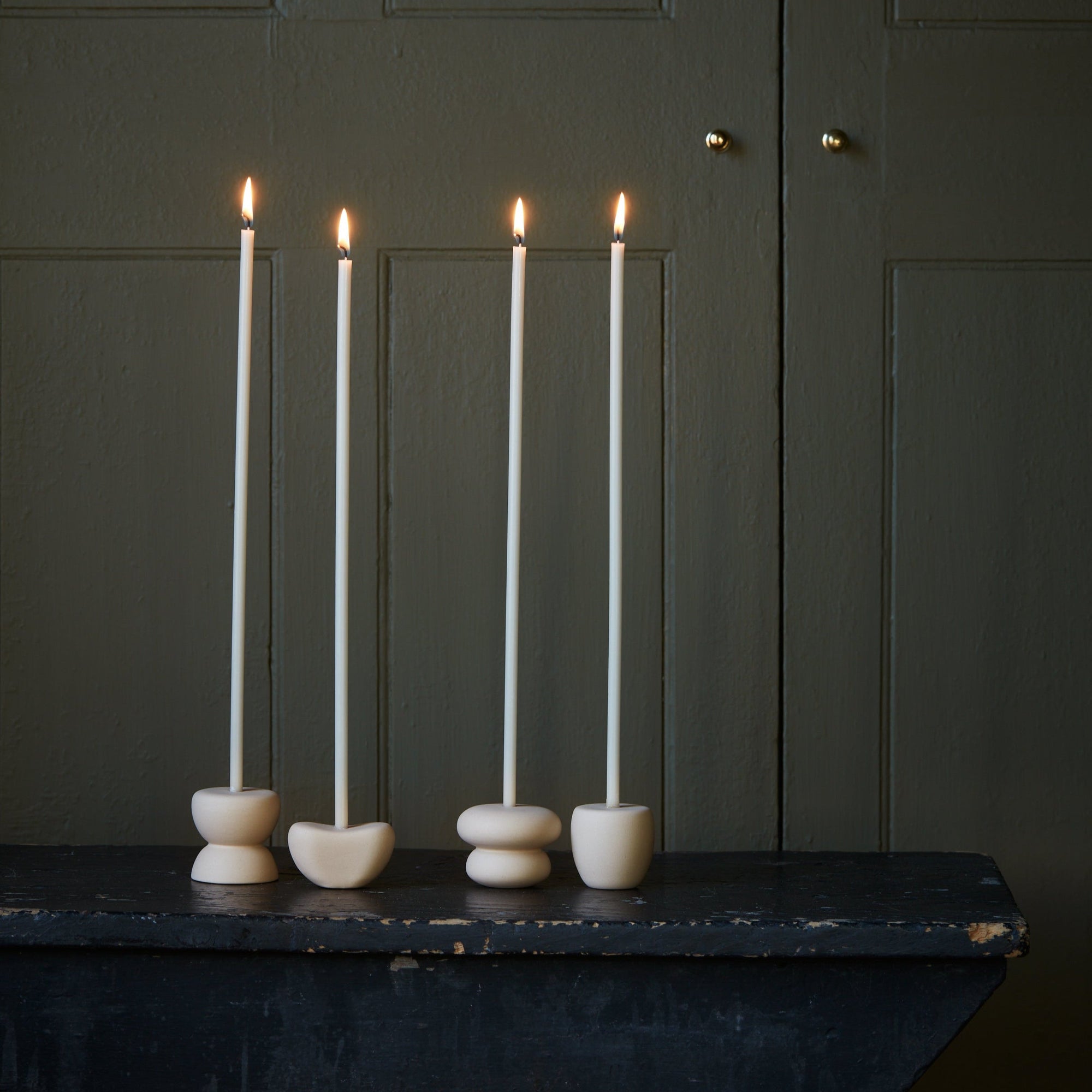 Petite Long Stem Candle Holders, Sand