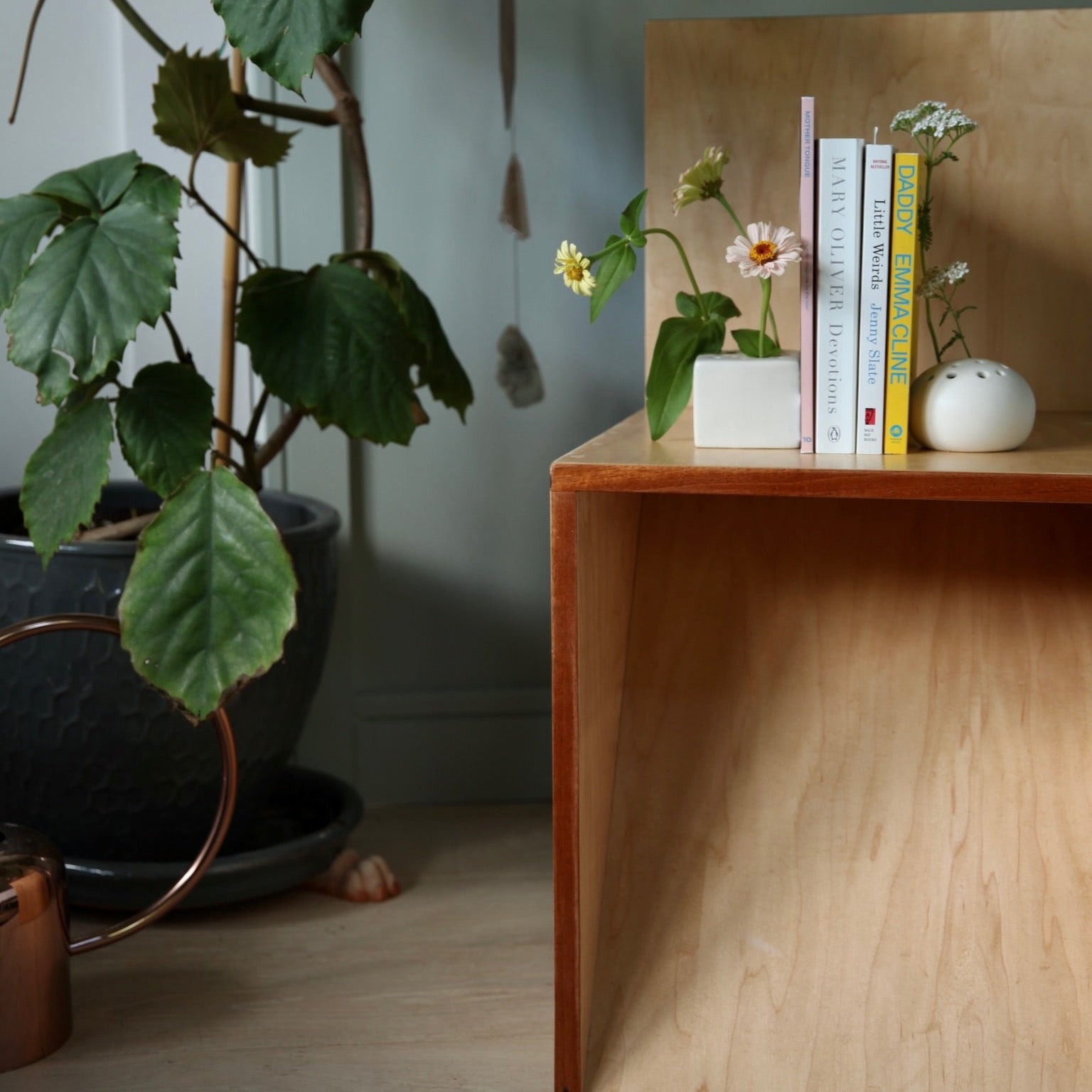 Rectangular Ceramic Flower Frog Bookend