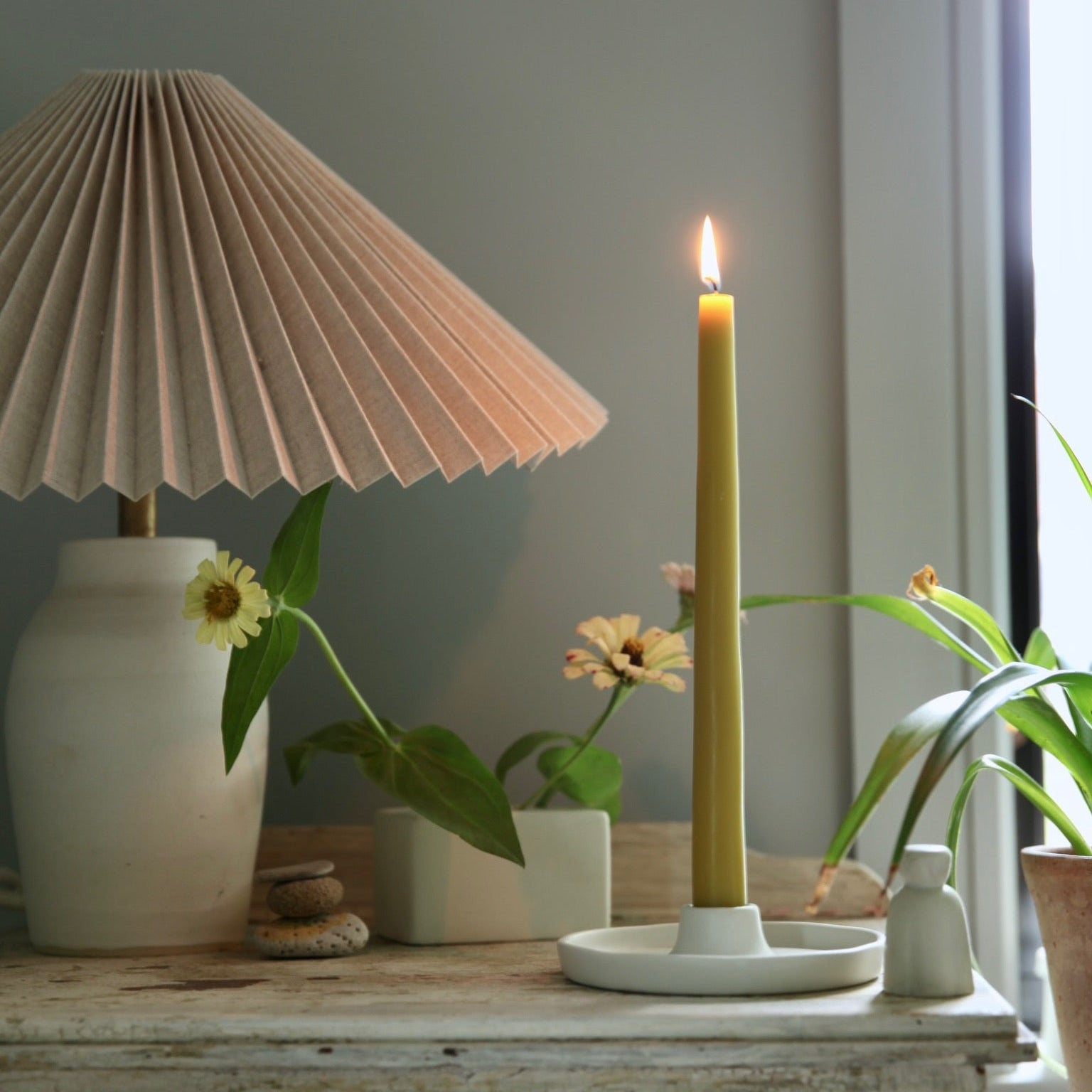 Rectangular Ceramic Flower Frog Vase