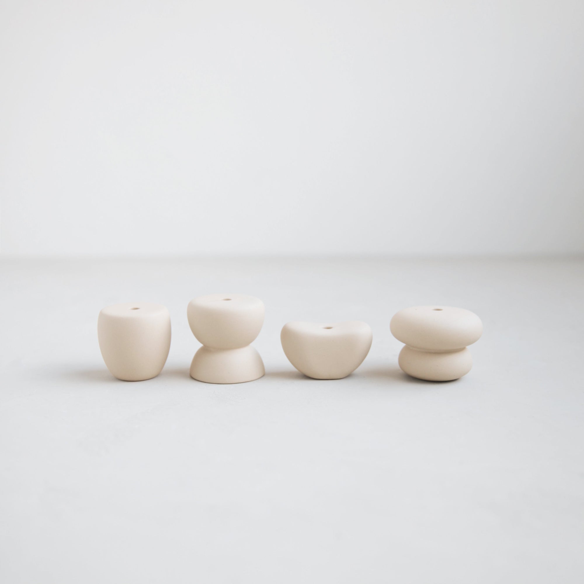 Petite Long Stem Candle Holders, Sand