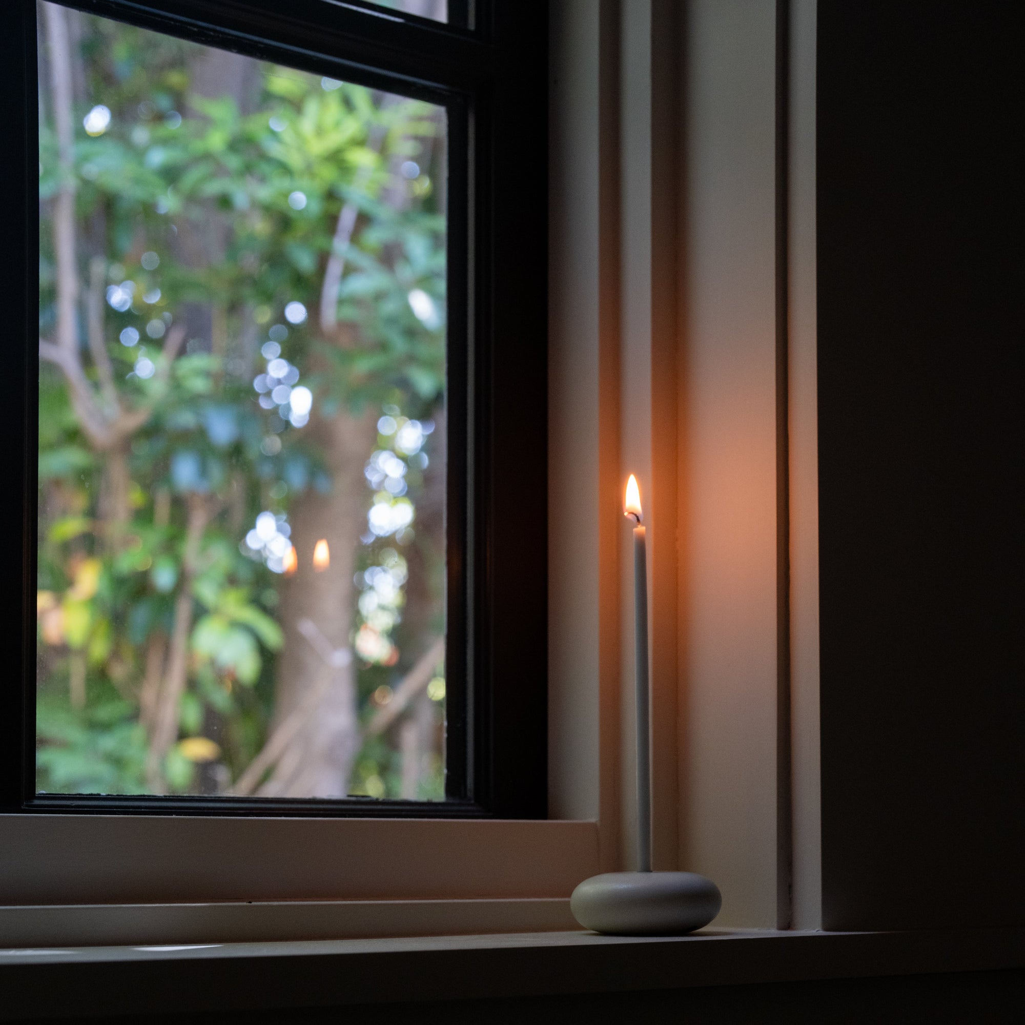 StoneWishingCandleholder White