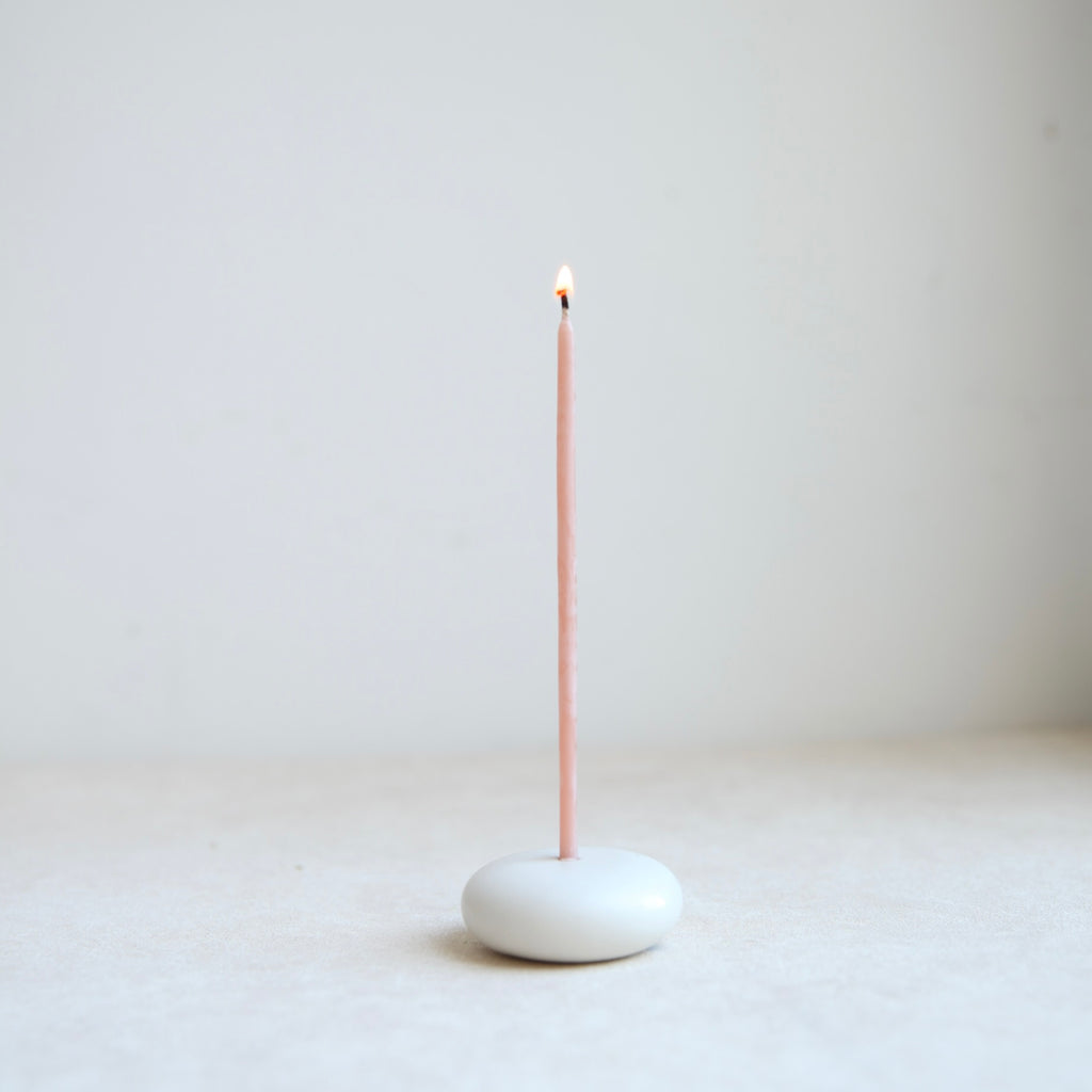 Stone Wishing Candleholder White_Blossom Candle