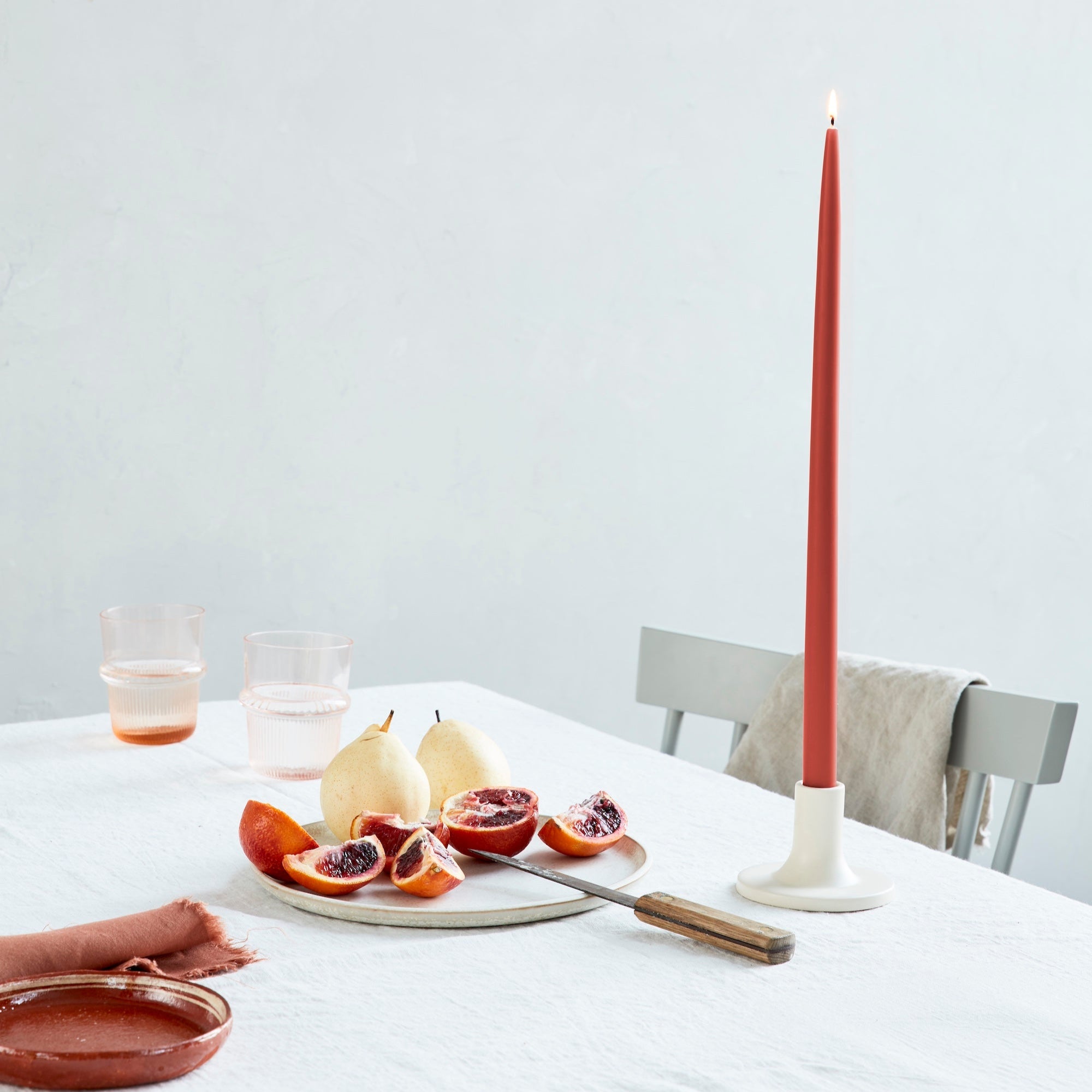 Taper Candles 18" Clay