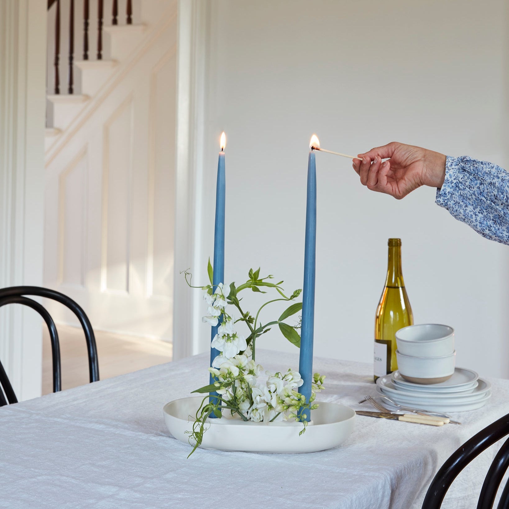 The Floral Society 18" Dipped Taper Candles Heron