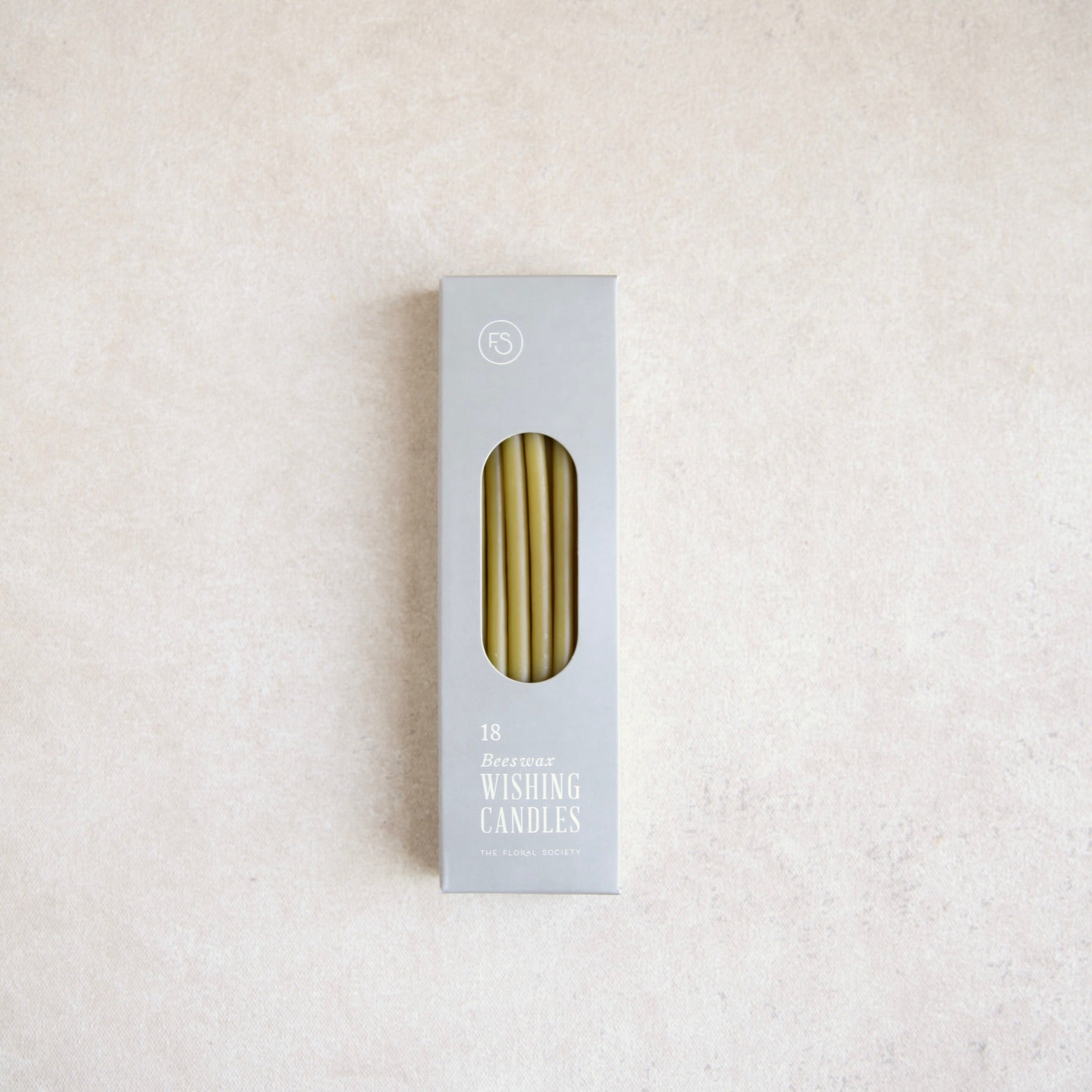The Floral Society Beeswax Wishing Candles _Olive