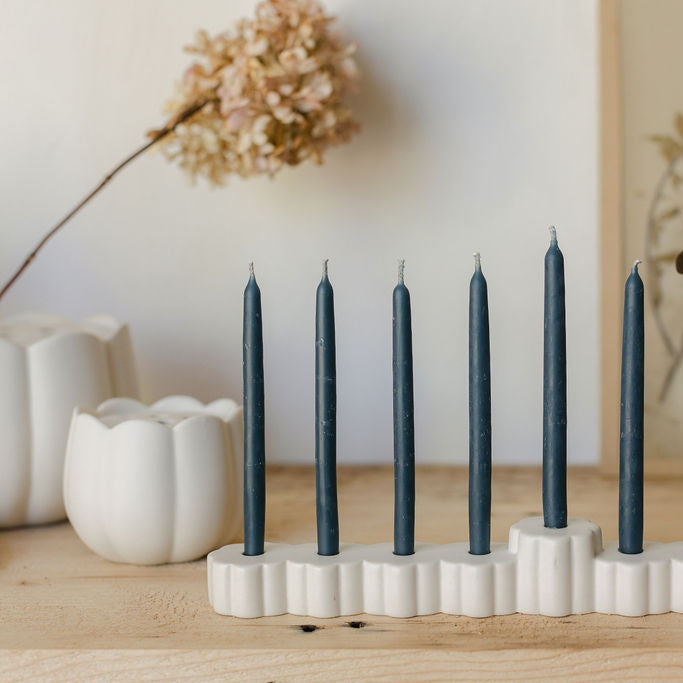 The Floral Society Ceramic Fleur Menorah