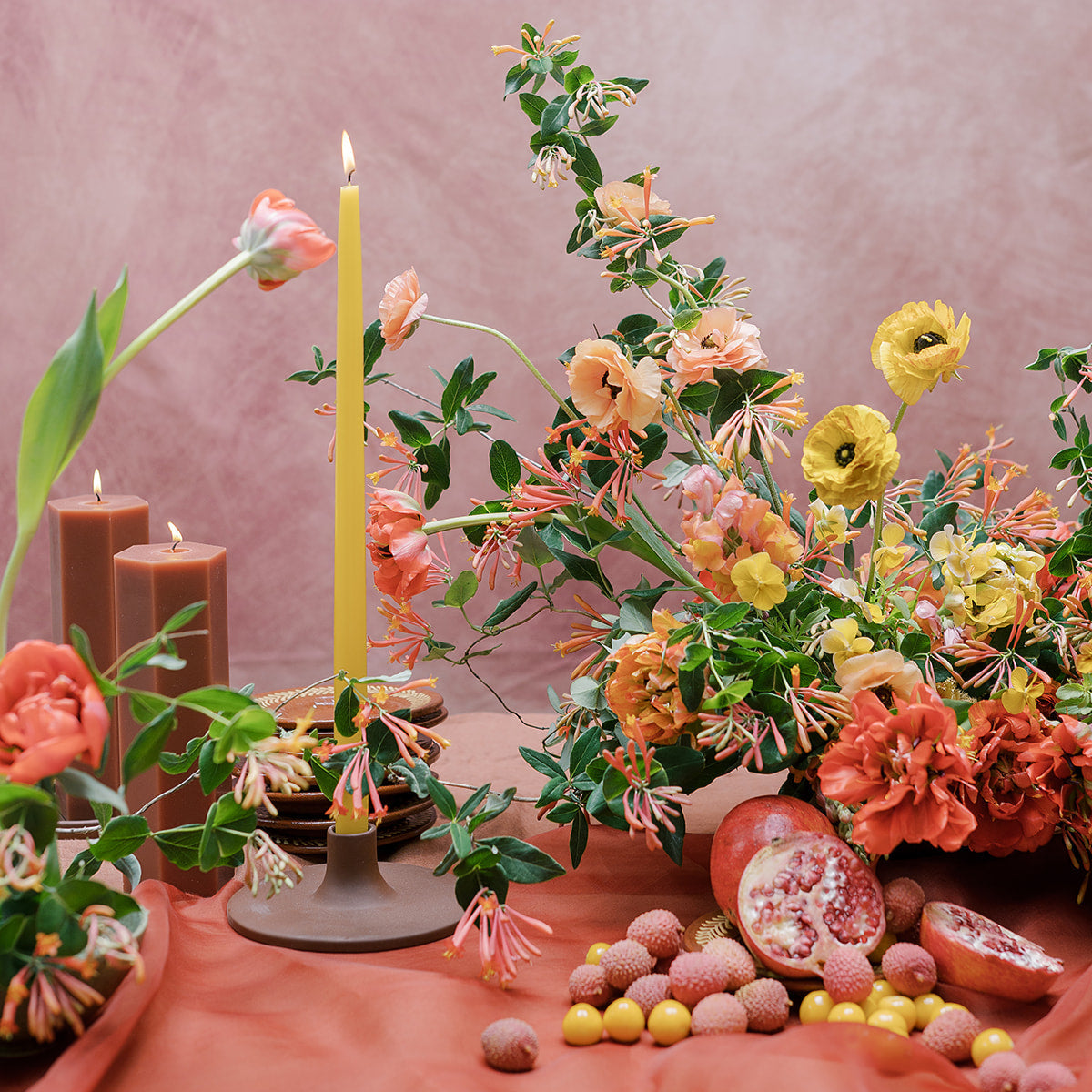 The Floral Society Daily Taper Holder_Ceramic_Earth